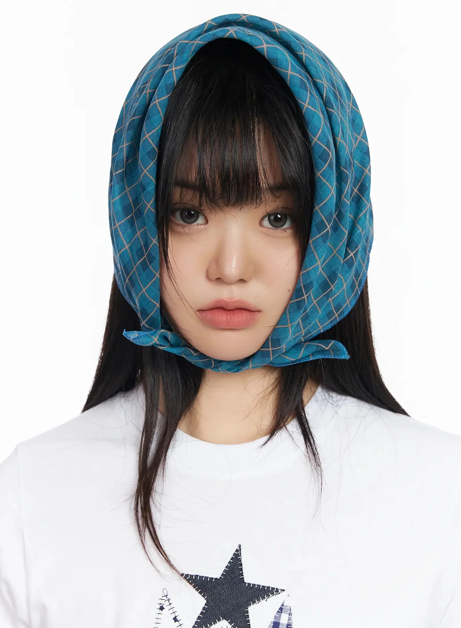 Plaid Square Scarf IA523