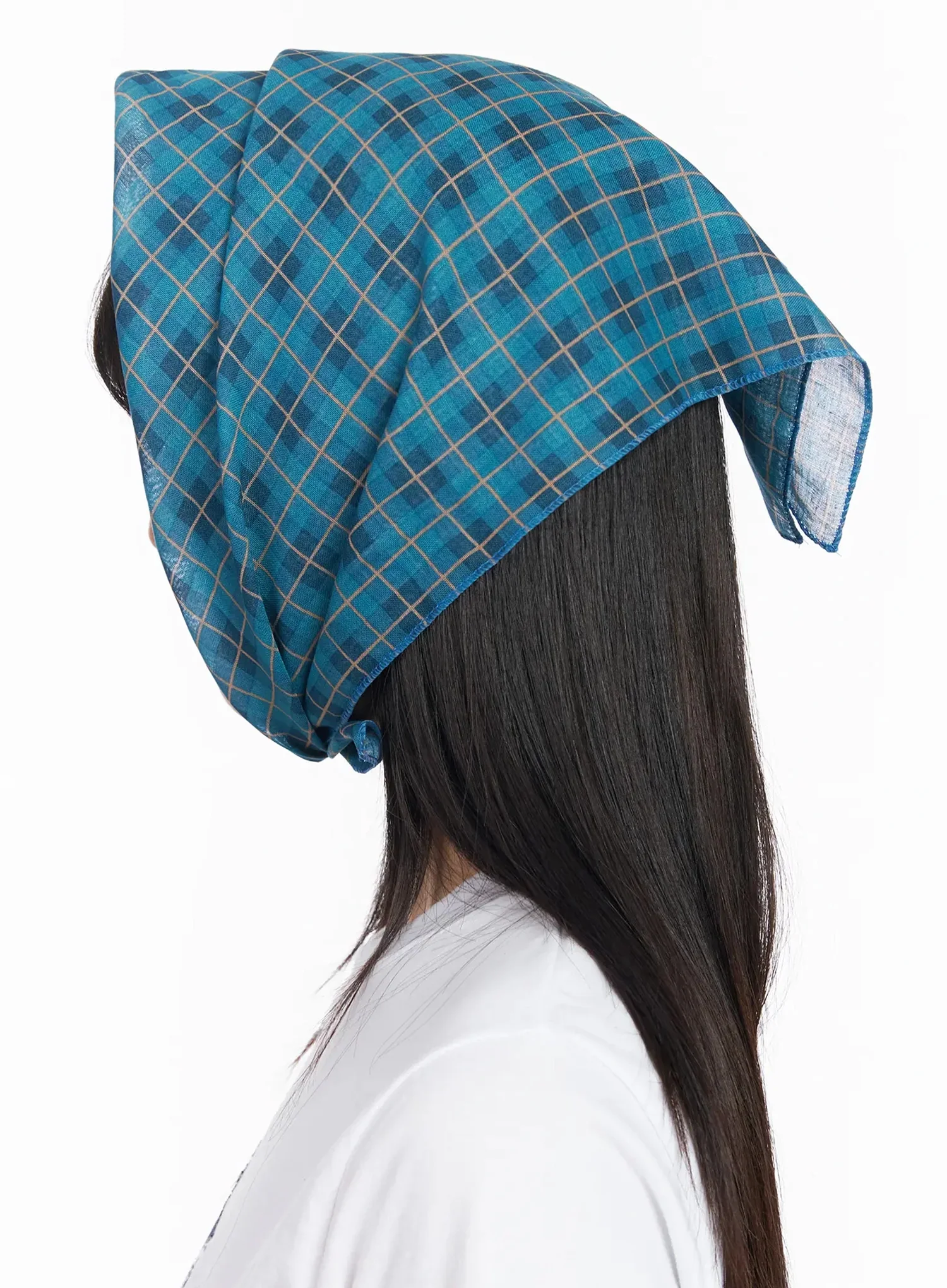 Plaid Square Scarf IA523 - Image 5