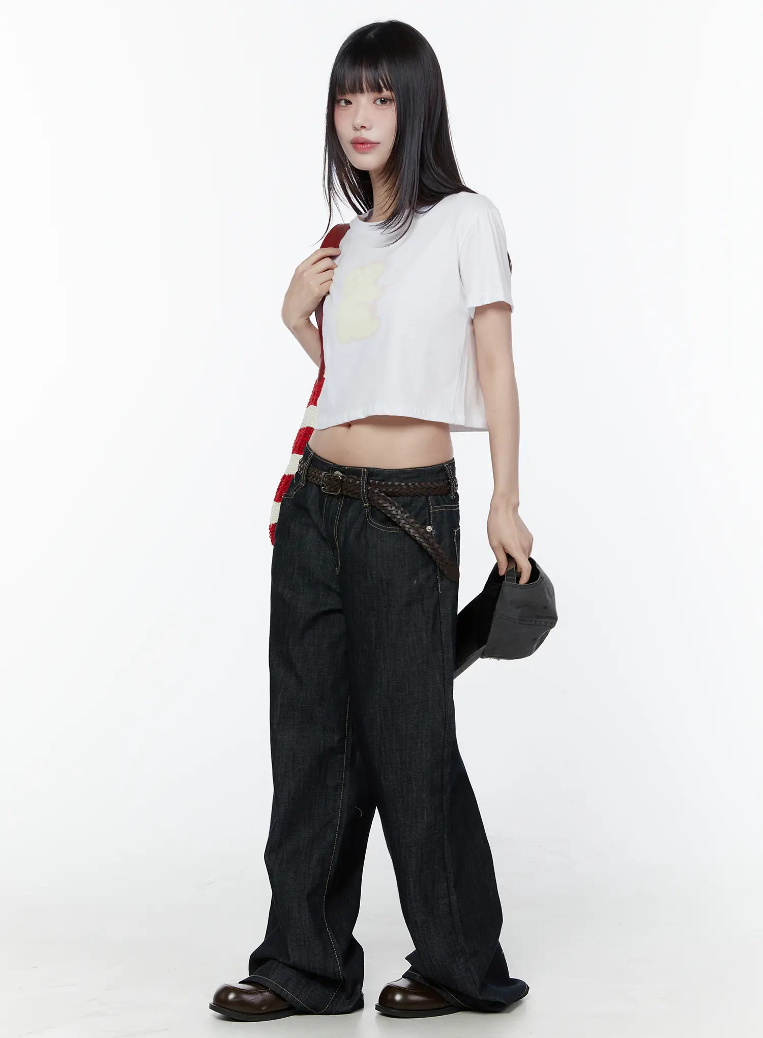 Playful Bunny Graphic Crop Tee CU505 - Image 8