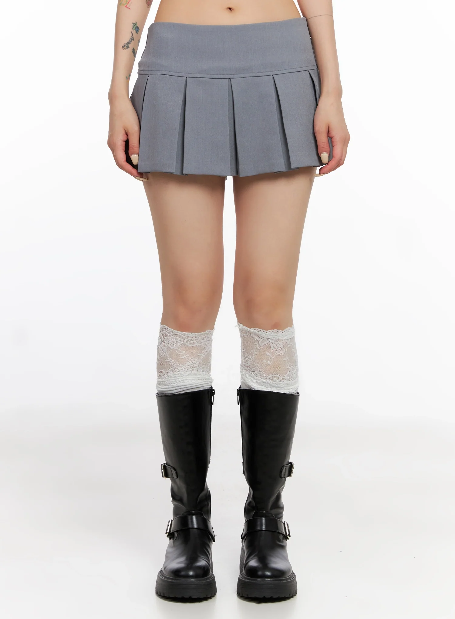 Pleated Low-Rise Mini Skirt IS515 - Image 3