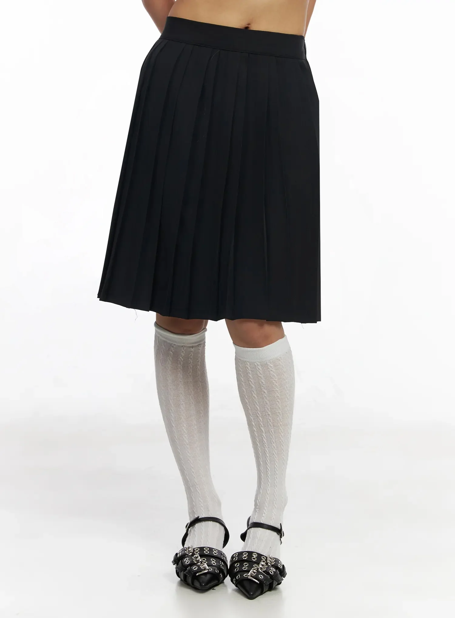 Pleated Midi Skirt IY504 - Image 9