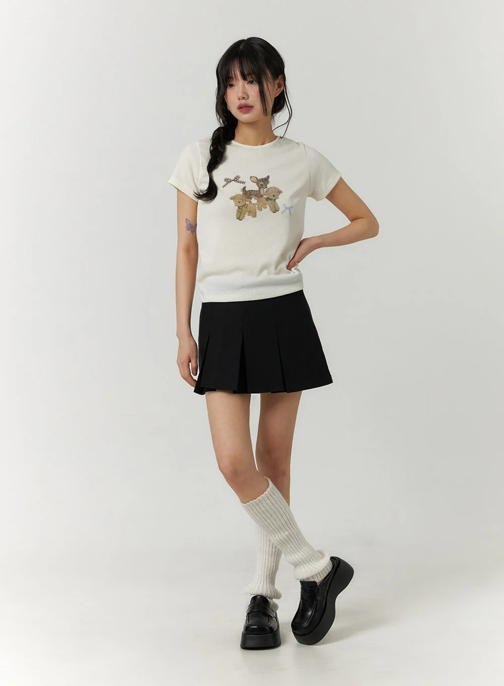 Pleated Mini Skirt CF407 - Image 5