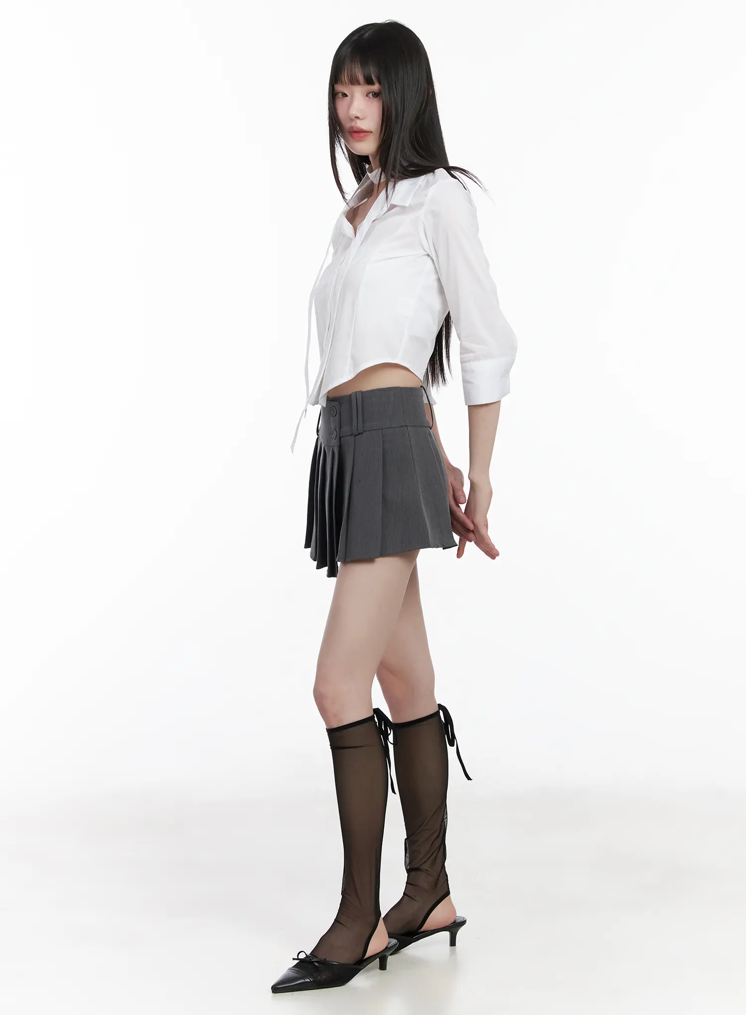 Pleated Mini Skirt CM525 - Image 2