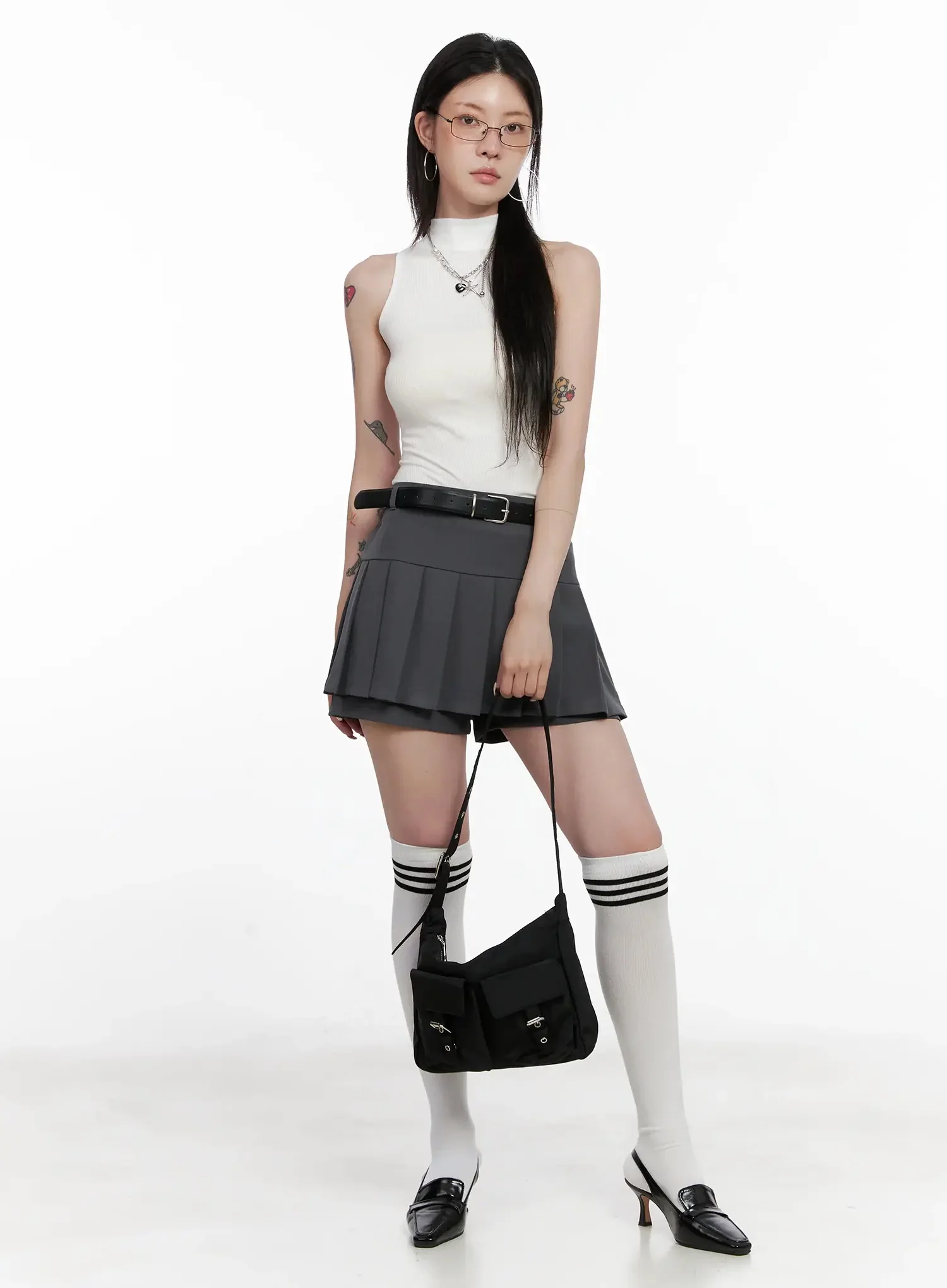 Pleated Mini Skort IS508 - Image 14