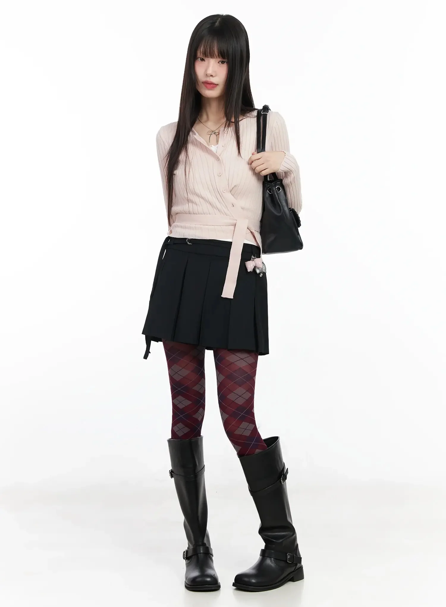 Pleated Skort with Belt Detail IM523 - Image 14