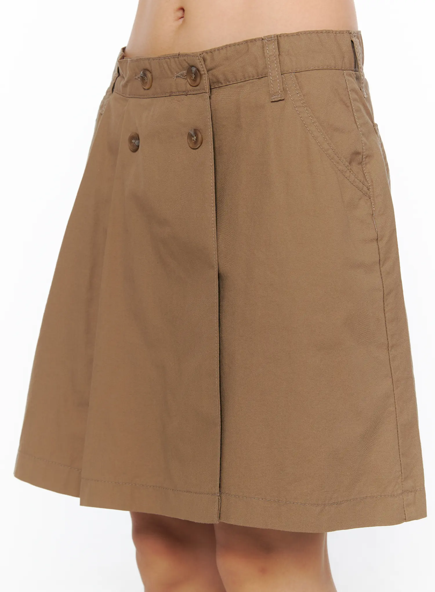 Pleated Trench Midi Skirt CU515 - Image 9