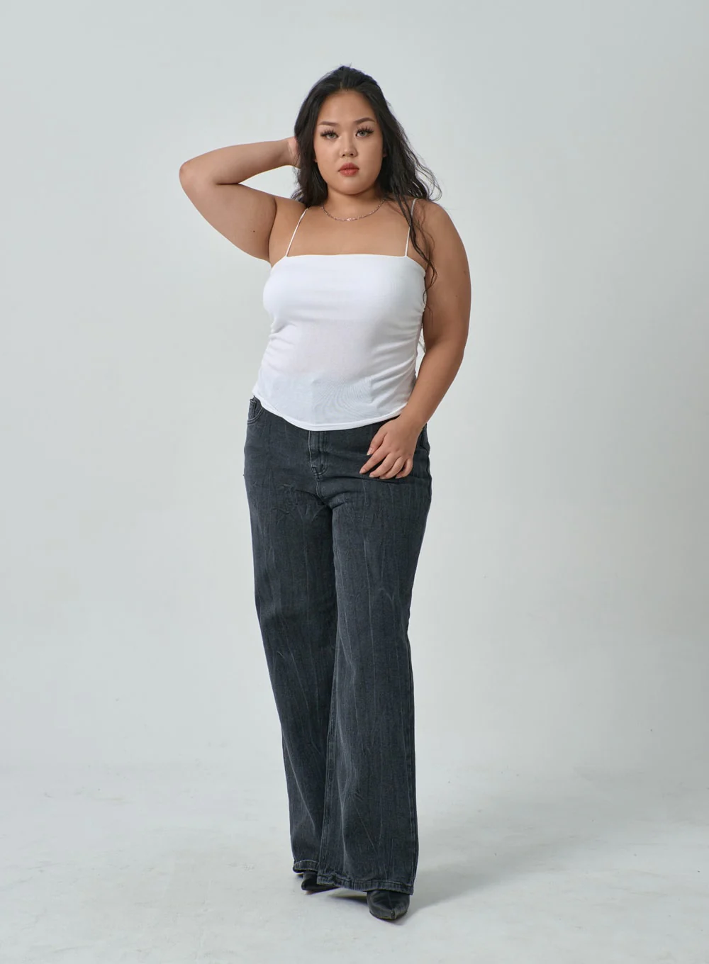 Plus Side Shirring Sleeveless Top IF317 - Image 6