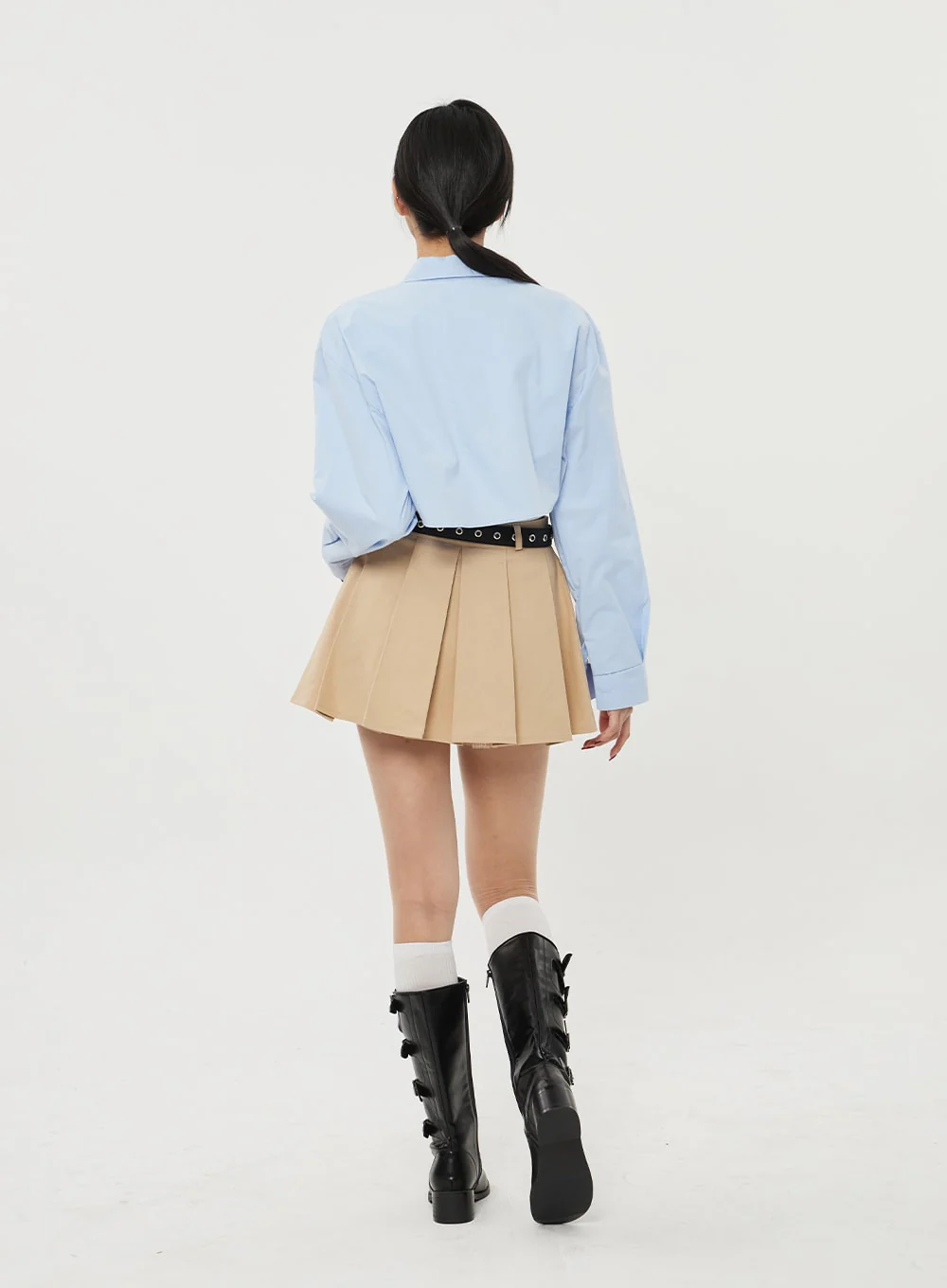 Pocket Pleated Mini Skirt BF315 - Image 4