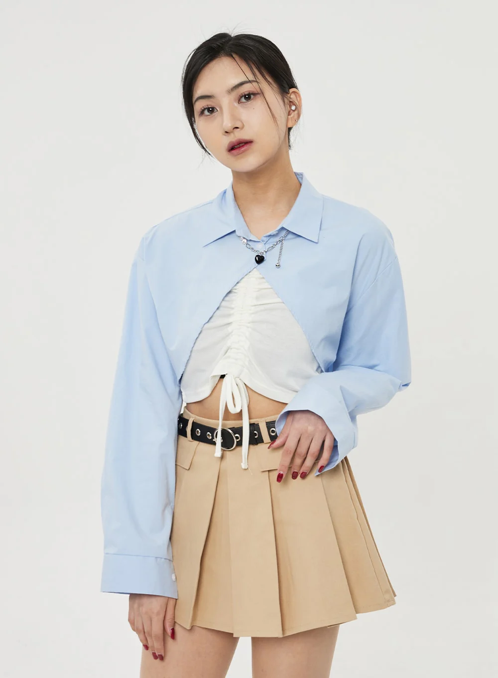 Pocket Pleated Mini Skirt BF315 - Image 6
