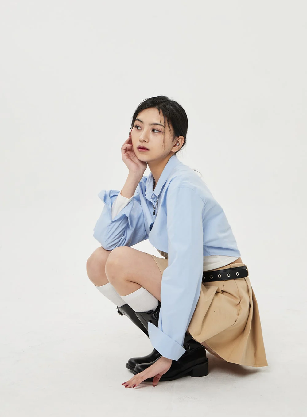 Pocket Pleated Mini Skirt BF315 - Image 7