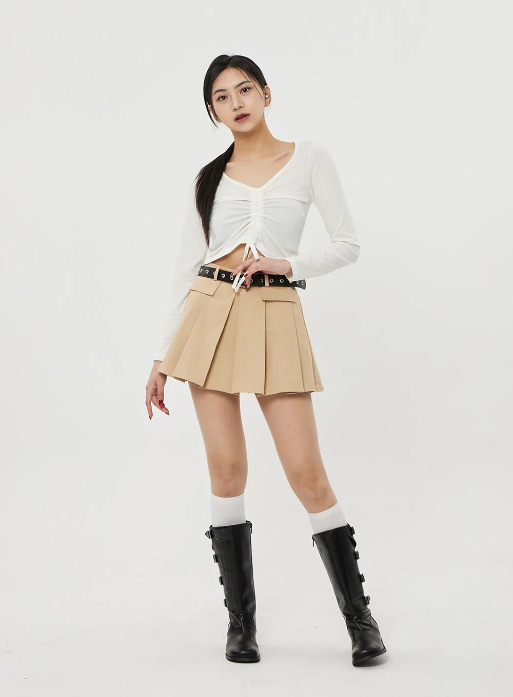 Pocket Pleated Mini Skirt BF315 - Image 8