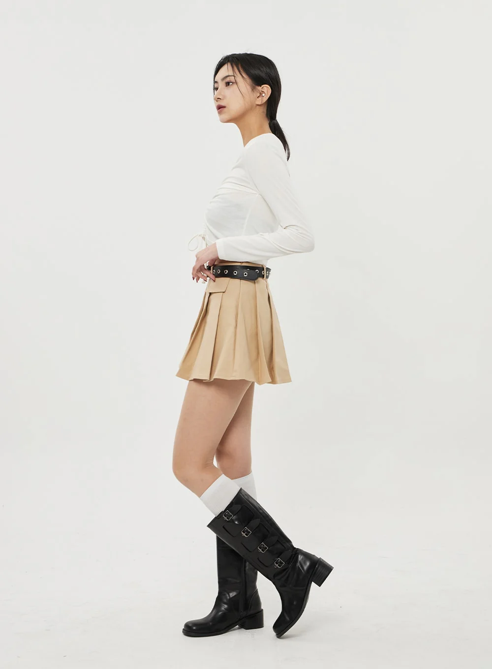 Pocket Pleated Mini Skirt BF315 - Image 9