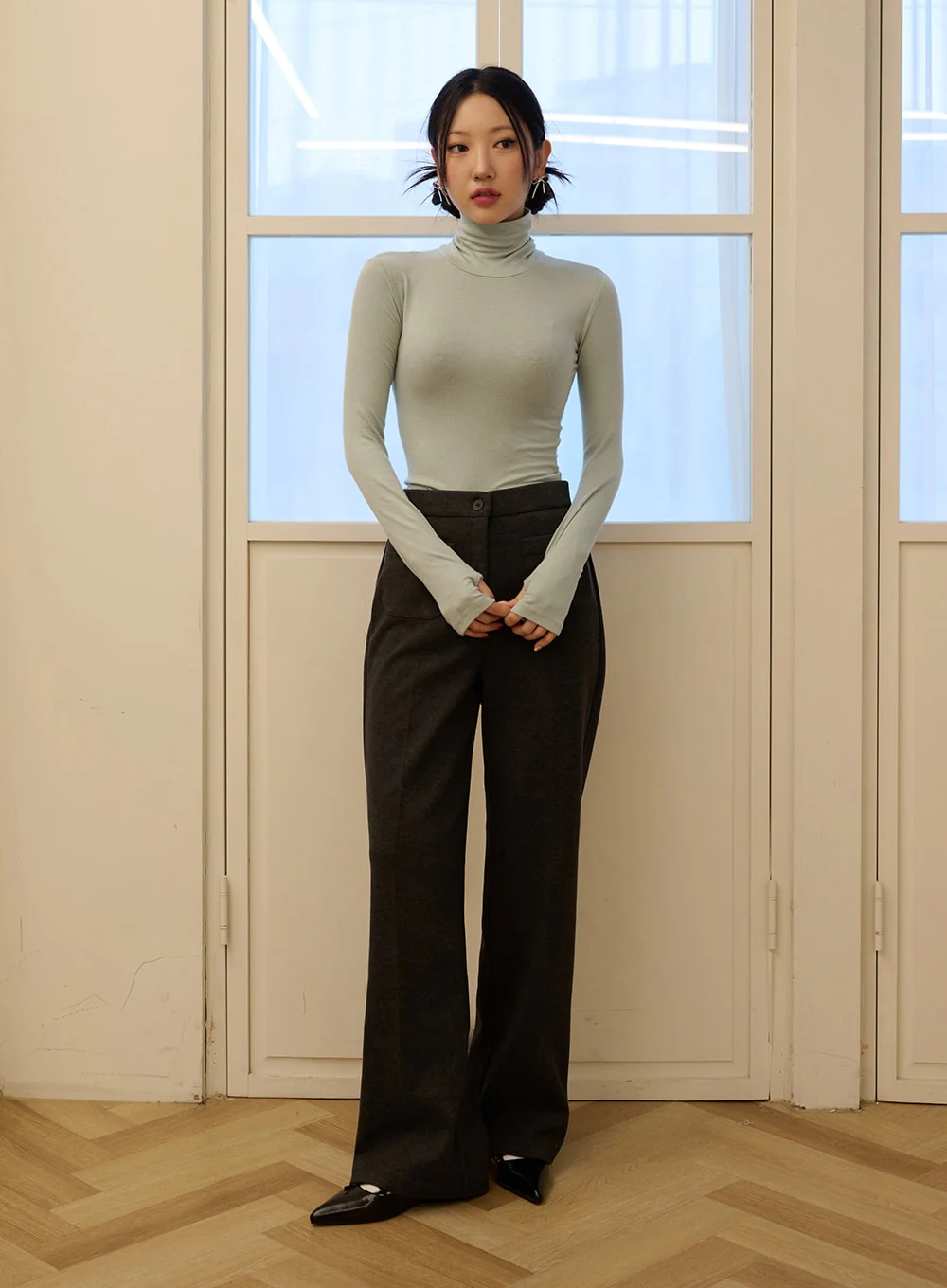 Pocket Tailored Pants OD327 - Image 3