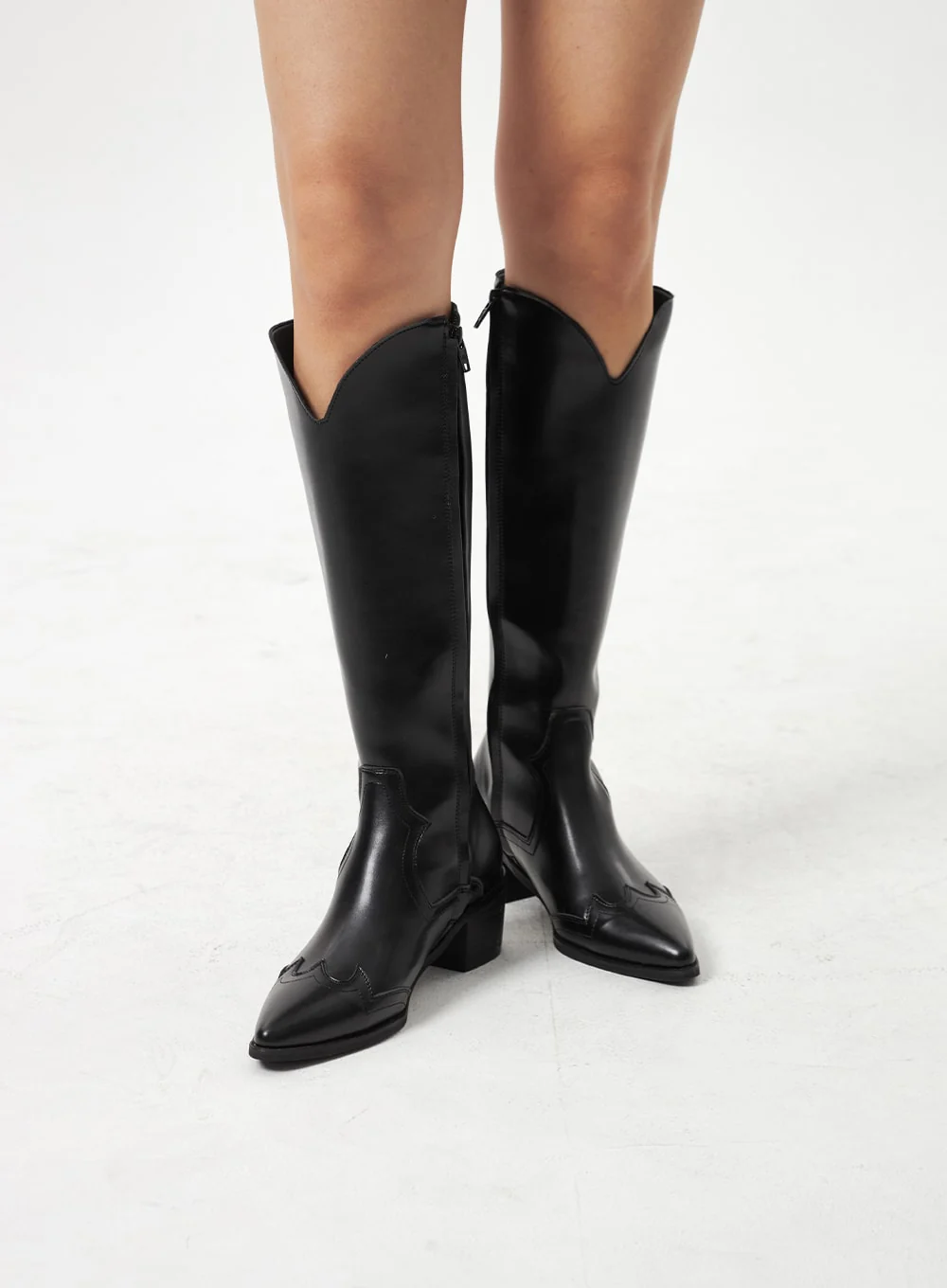 Pointed Toe Knee High Boots CA321 - Image 2