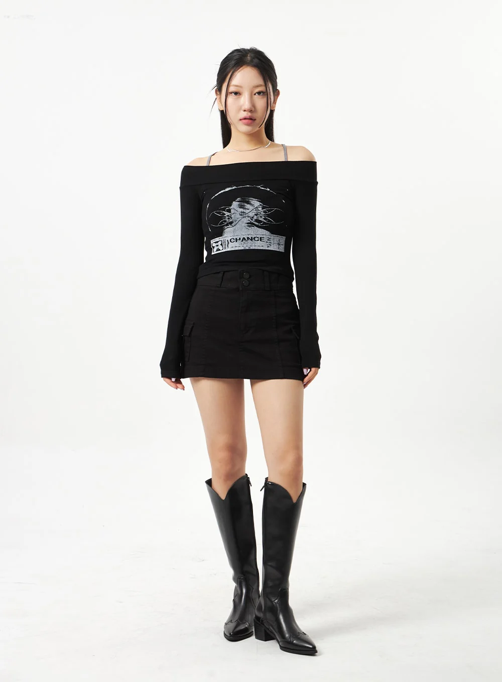 Pointed Toe Knee High Boots CA321 - Image 5