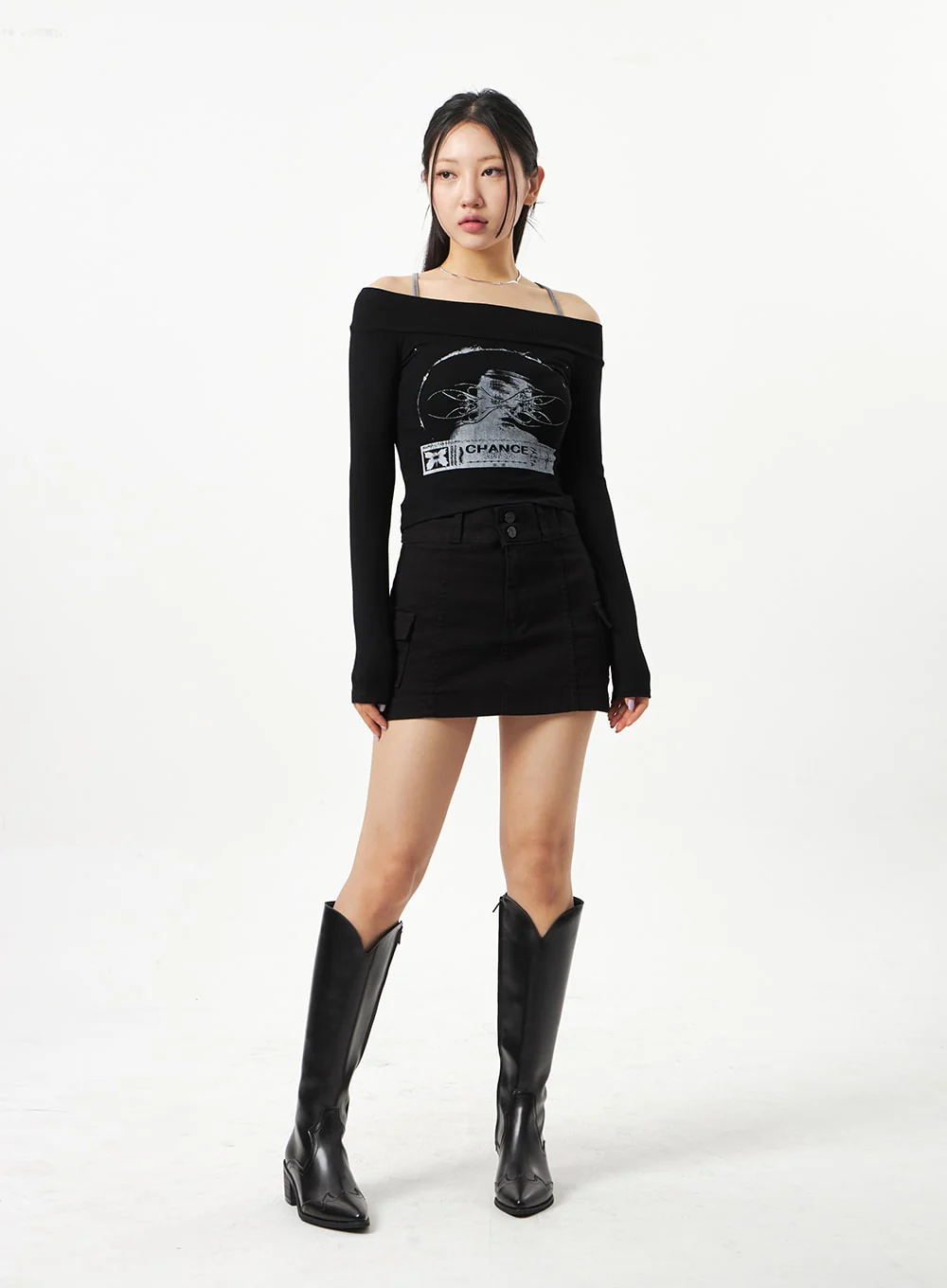 Pointed Toe Knee High Boots CA321 - Image 6