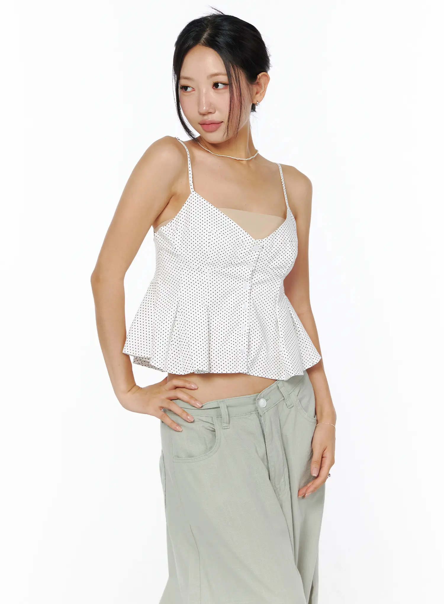 Polka Dot Button-Up Camisole CU515 - Image 10