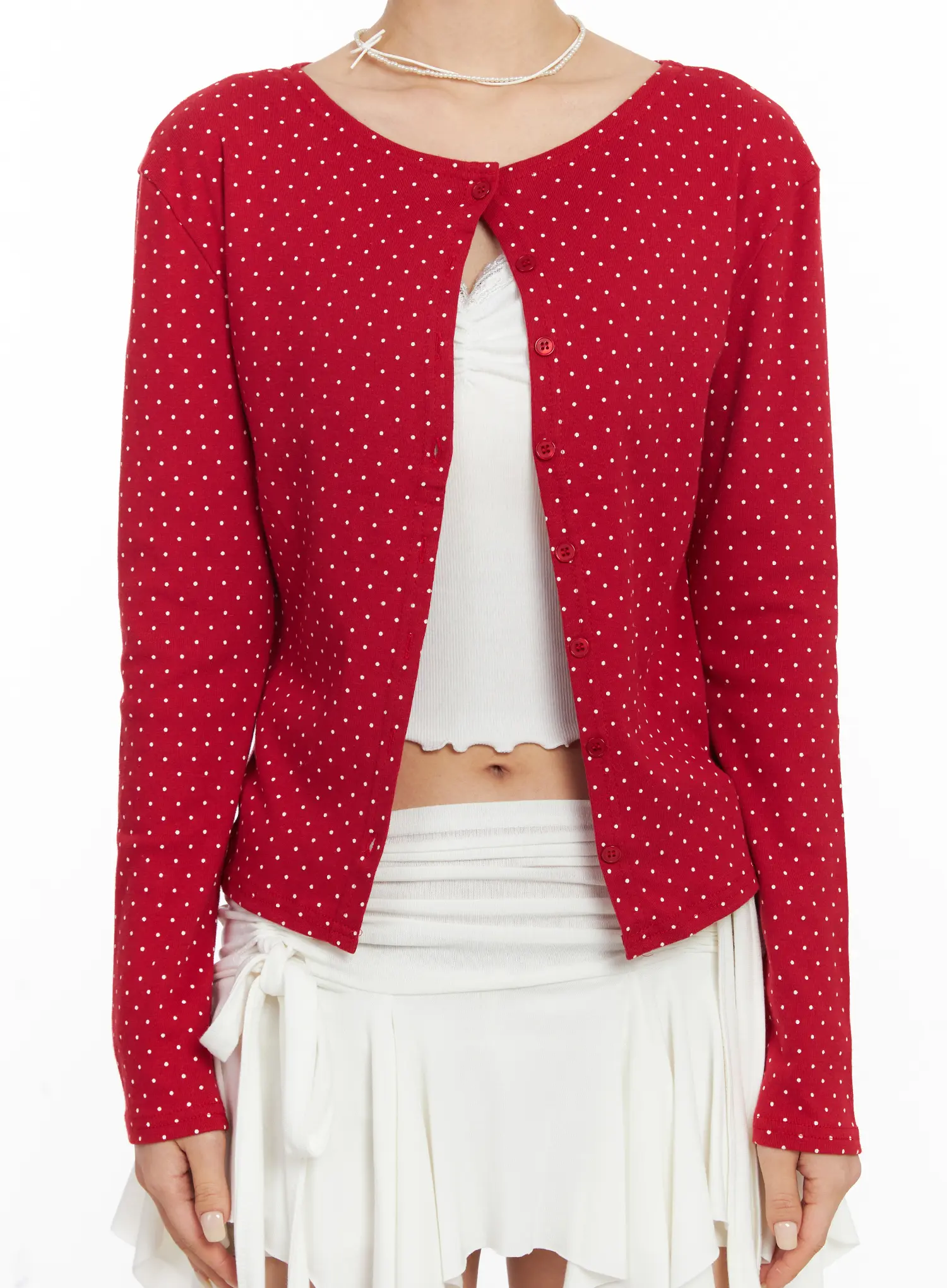 Polka Dot Cardigan CJ522 - Image 4
