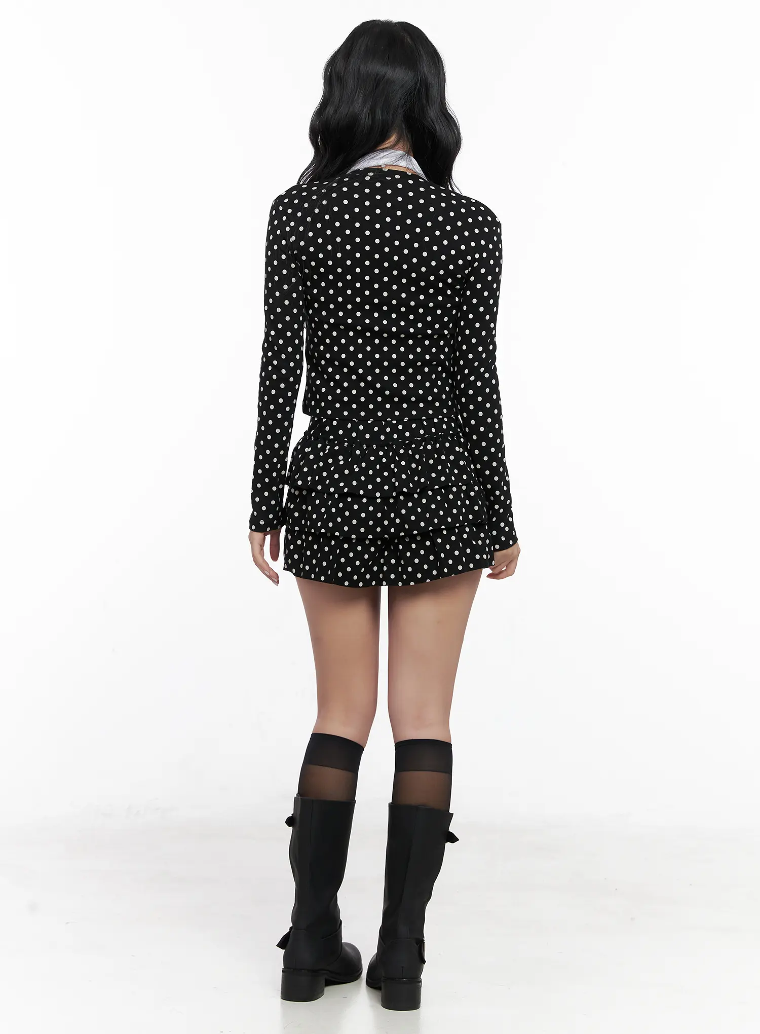 Polka Dot Crop Cardigan CN514 - Image 8