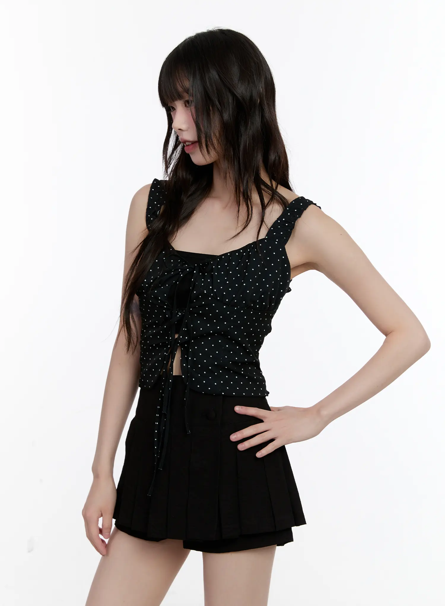 Polka Dot Front-Tie Tank CL507 - Image 11