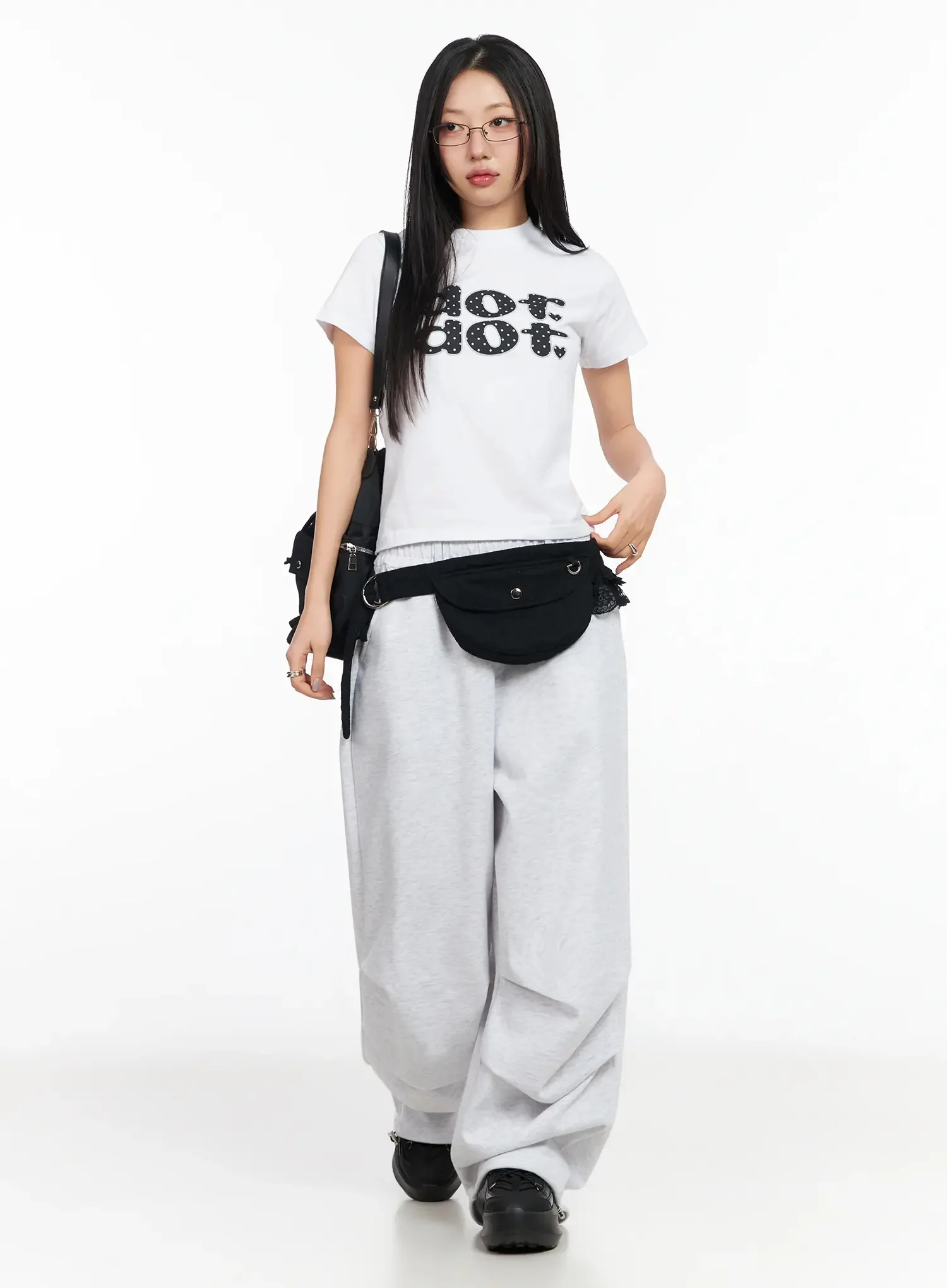 Polka Dot Graphic Crop Top IA507 - Image 12
