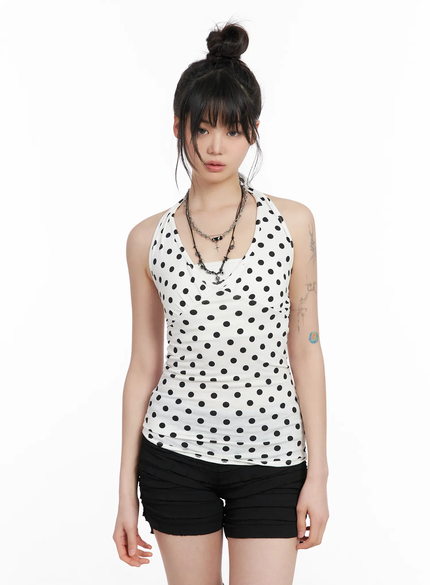 Polka Dot Halter Top CM512 - Image 2