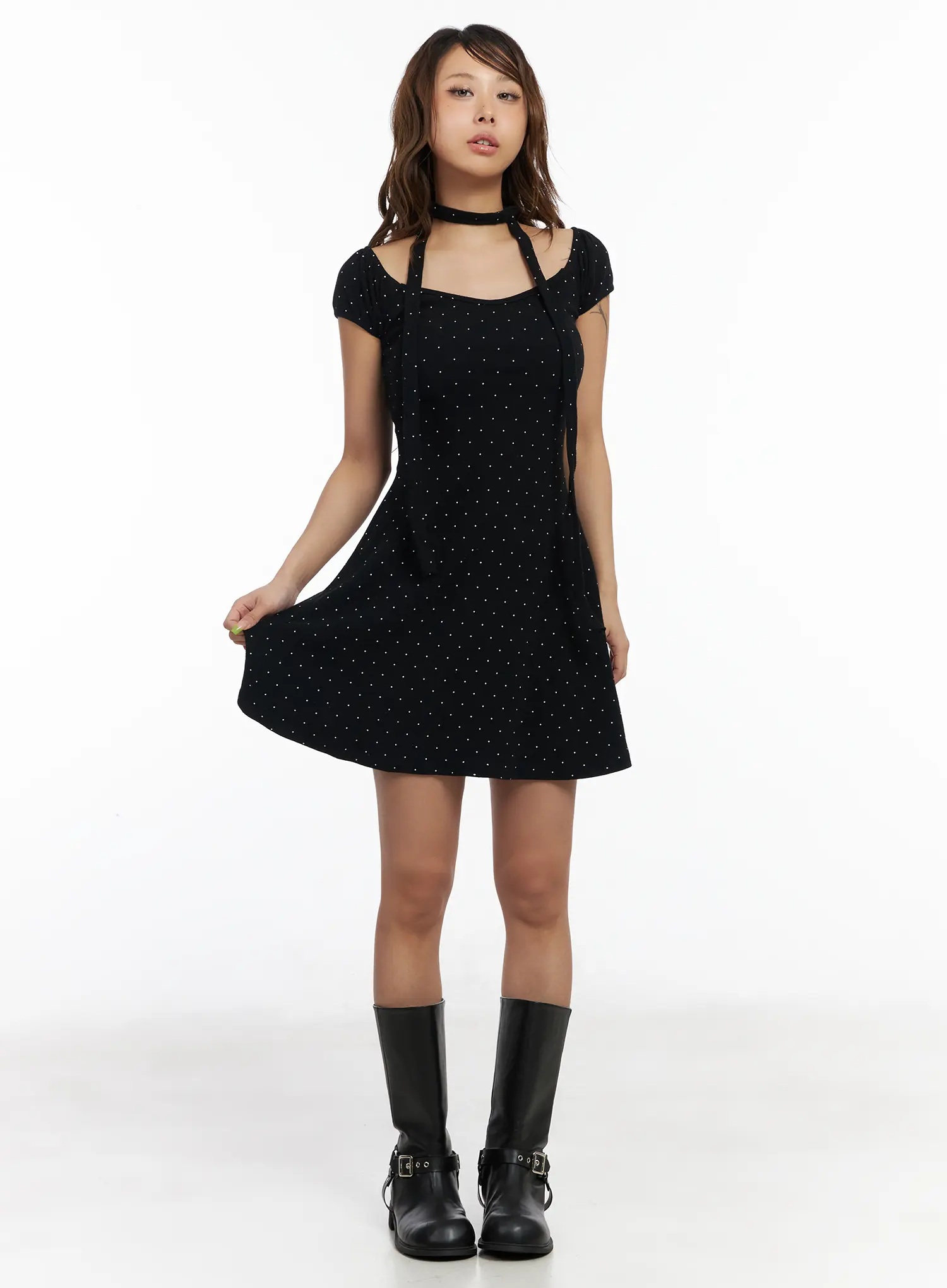 Polka Dot Mini Dress CM525 - Image 5
