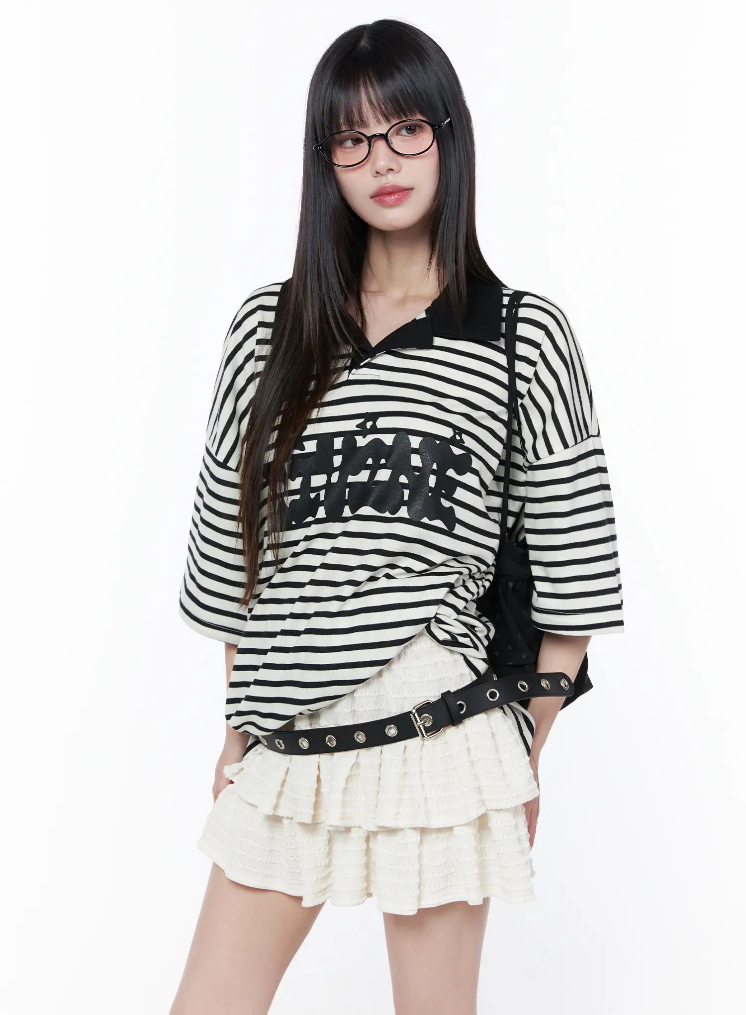 Polka Dot Ruffle Shoulder Bag CU519 - Image 4