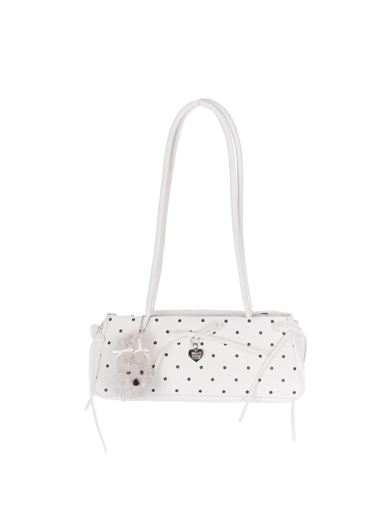 Polka Dot Shoulder Bag with Keyring CA528 - Image 4