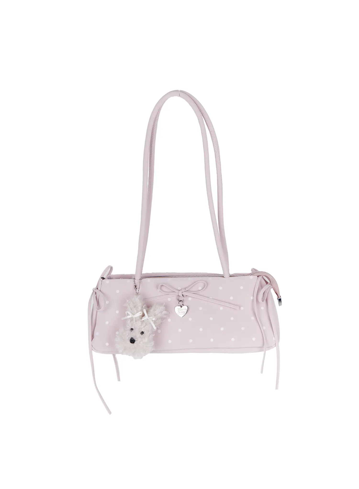 Polka Dot Shoulder Bag with Keyring CA528 - Image 5