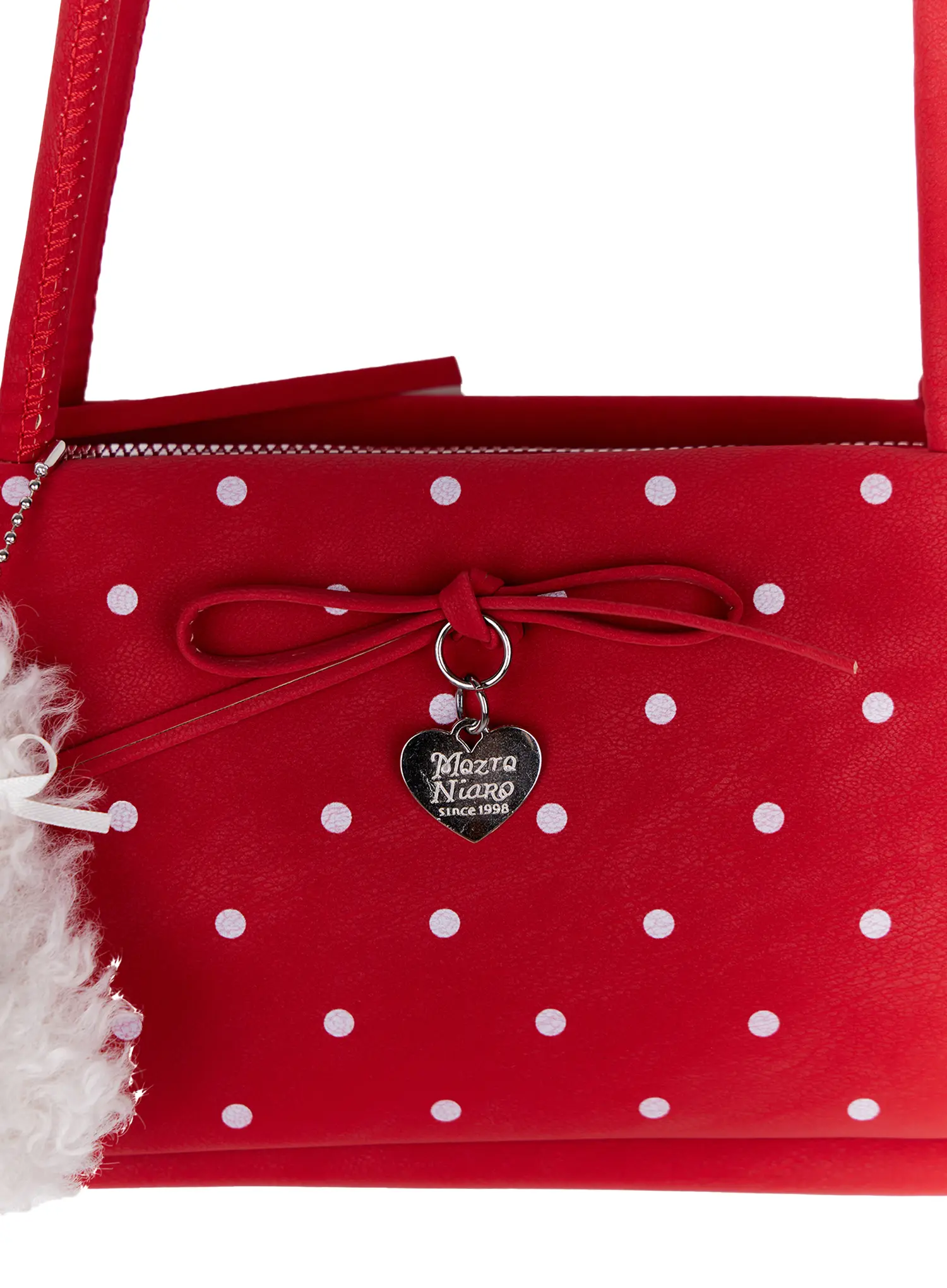 Polka Dot Shoulder Bag with Keyring CA528 - Image 9