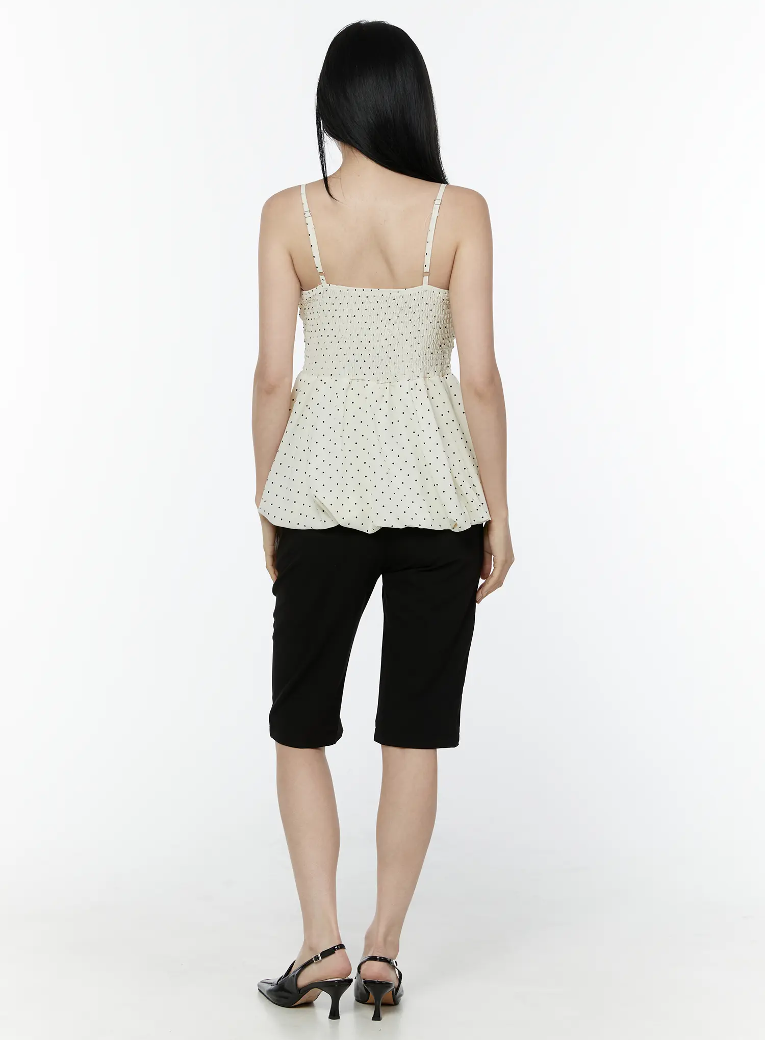 Polka Dot Twist Detail Tank Top IU505 - Image 5