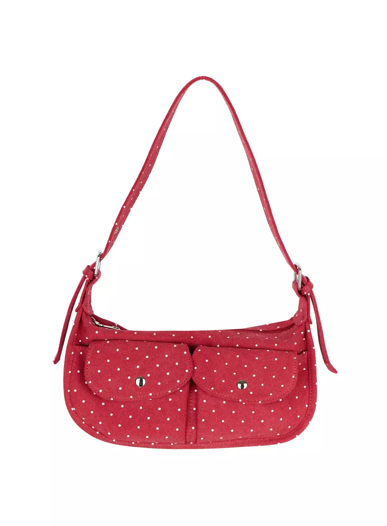 Polka Dot Two-Pocket Shoulder Bag IU508 - Image 16