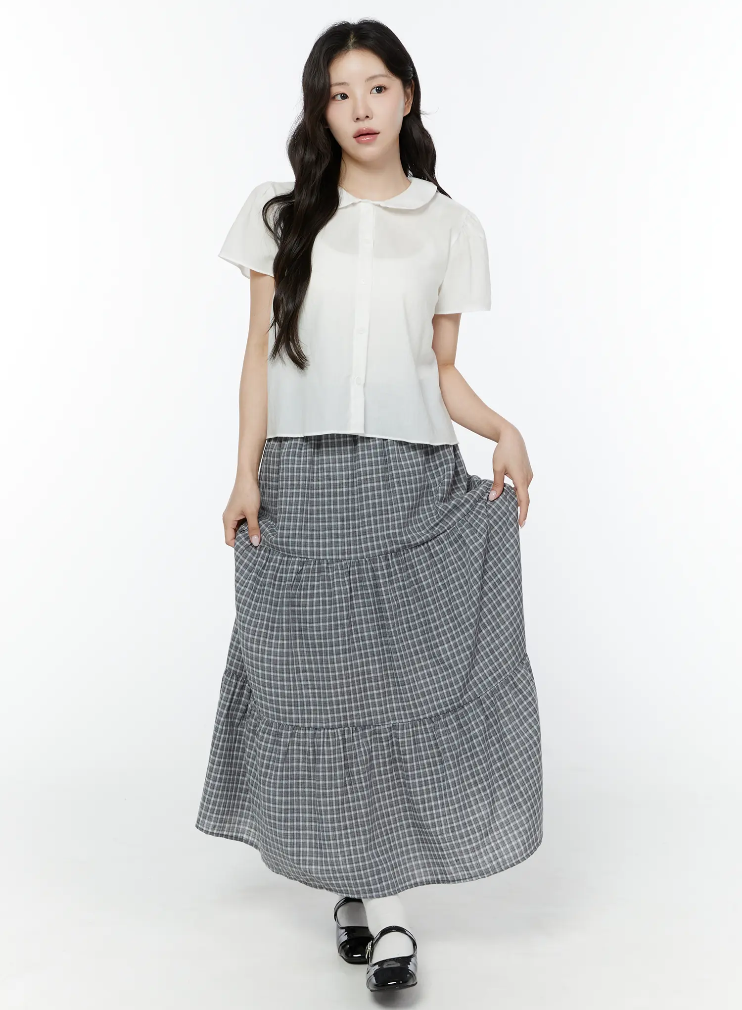 Puff Sleeve Round Collar Blouse IY507 - Image 8