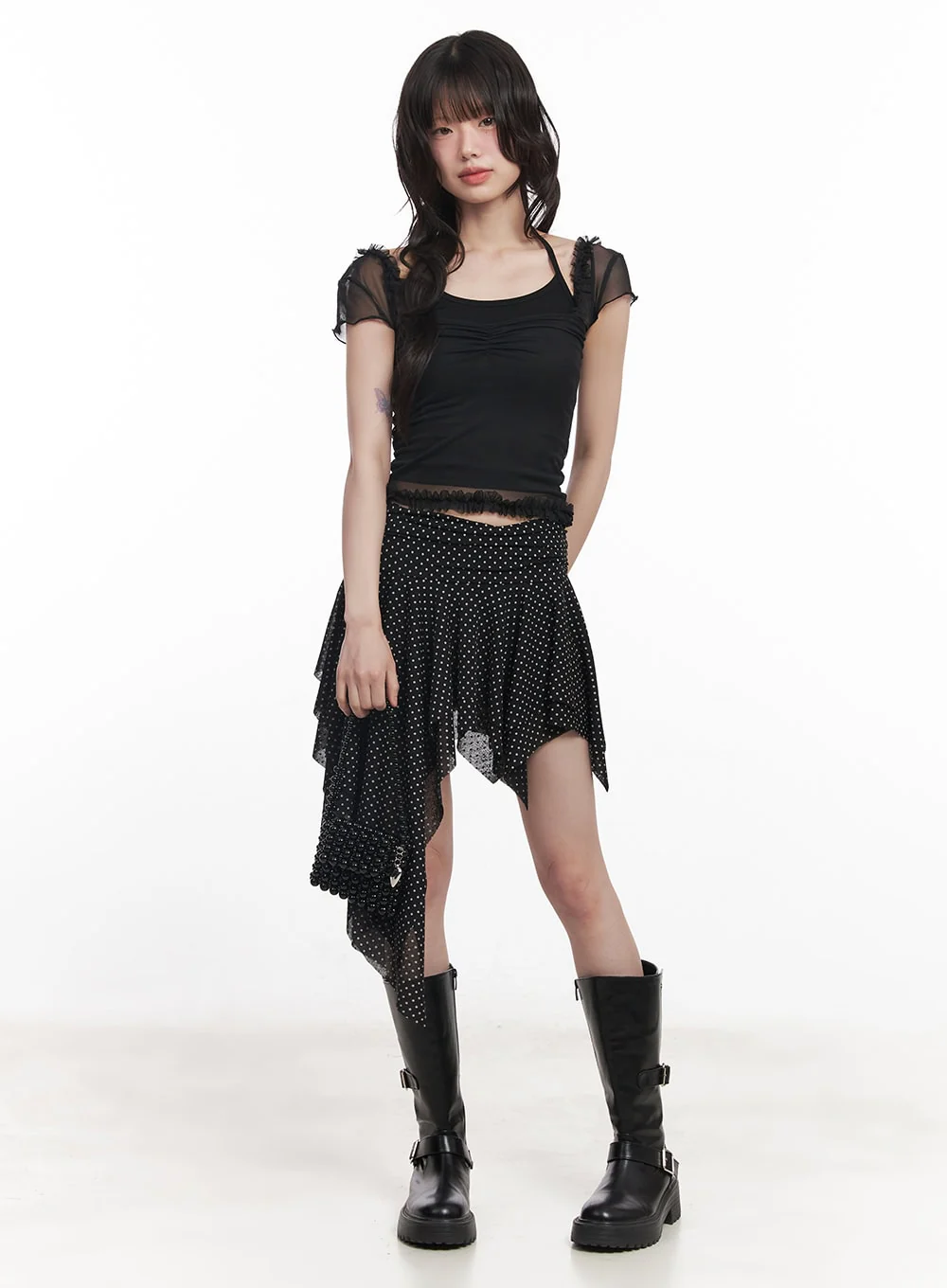Puff Sleeve Sheer Top CY520 - Image 4