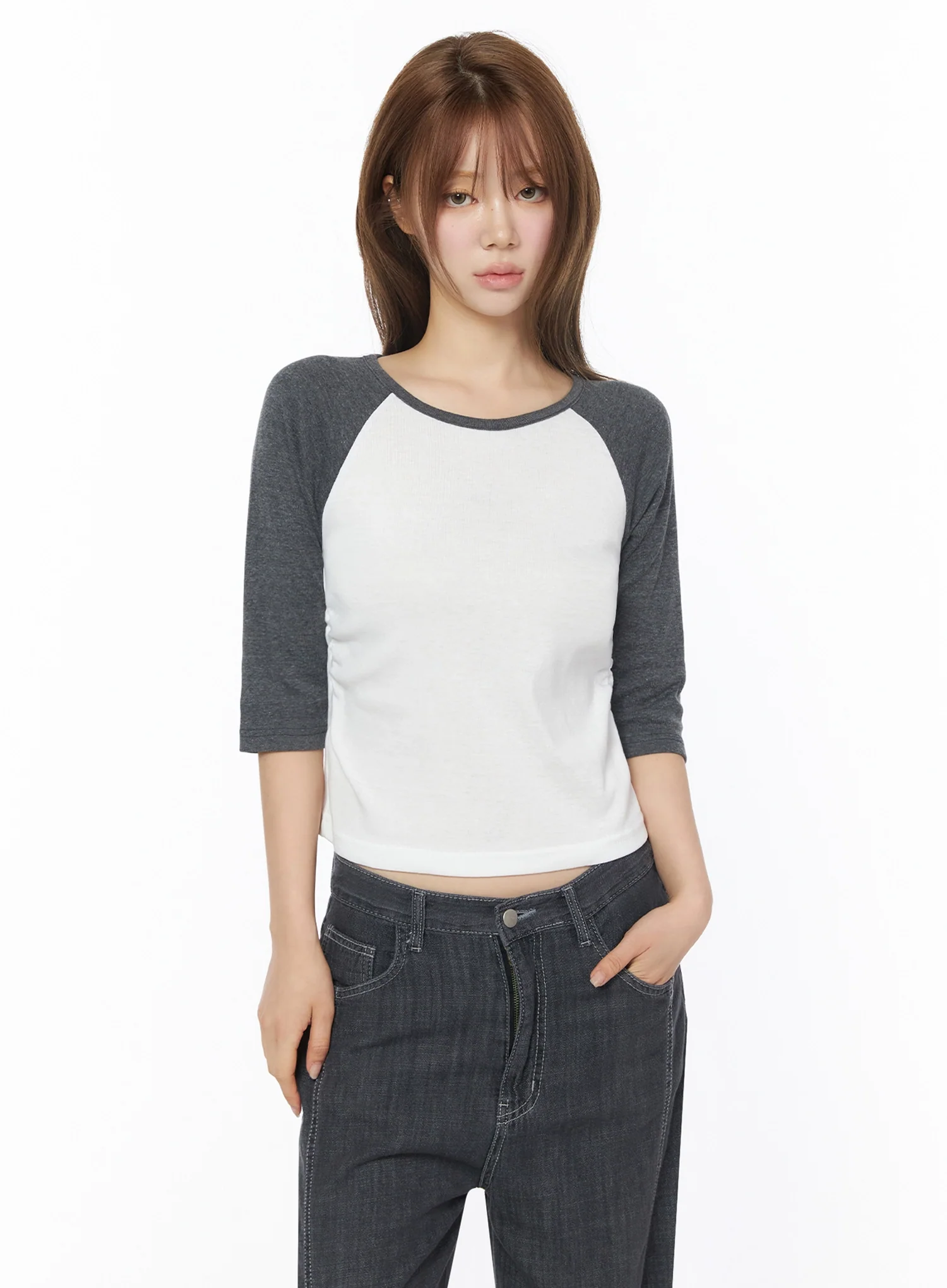 Raglan Shirred 3/4 Top IU525 - Image 8