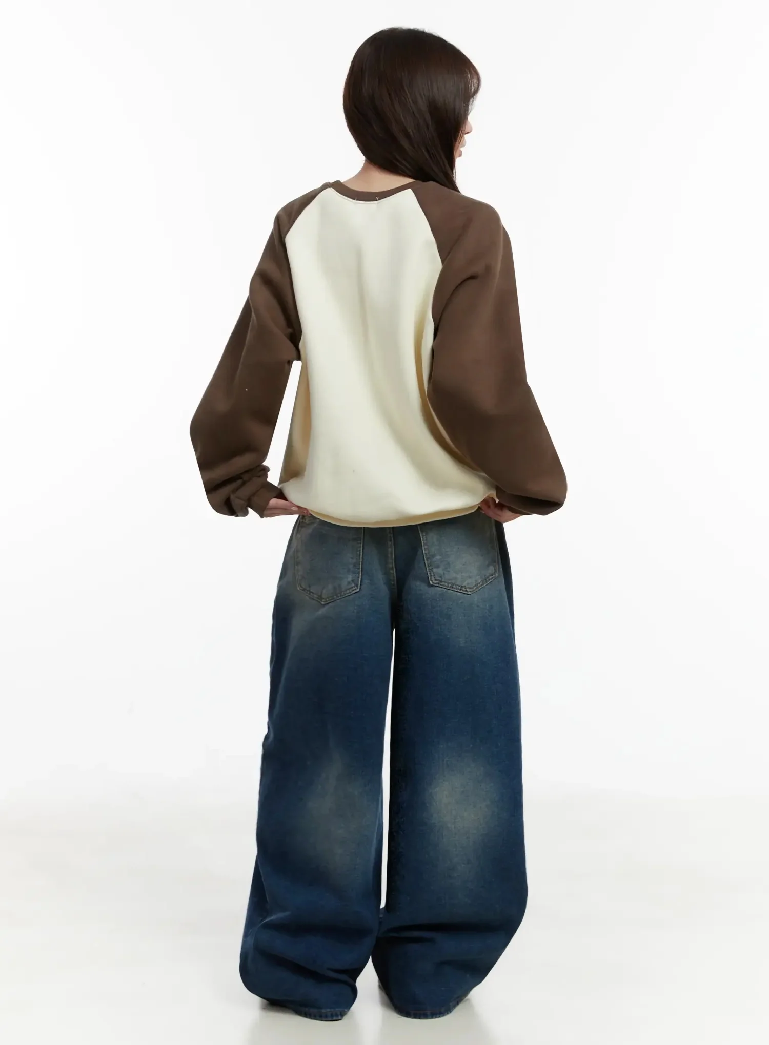 Raglan Sleeve Fleece Sweatshirt IJ516 - Image 9