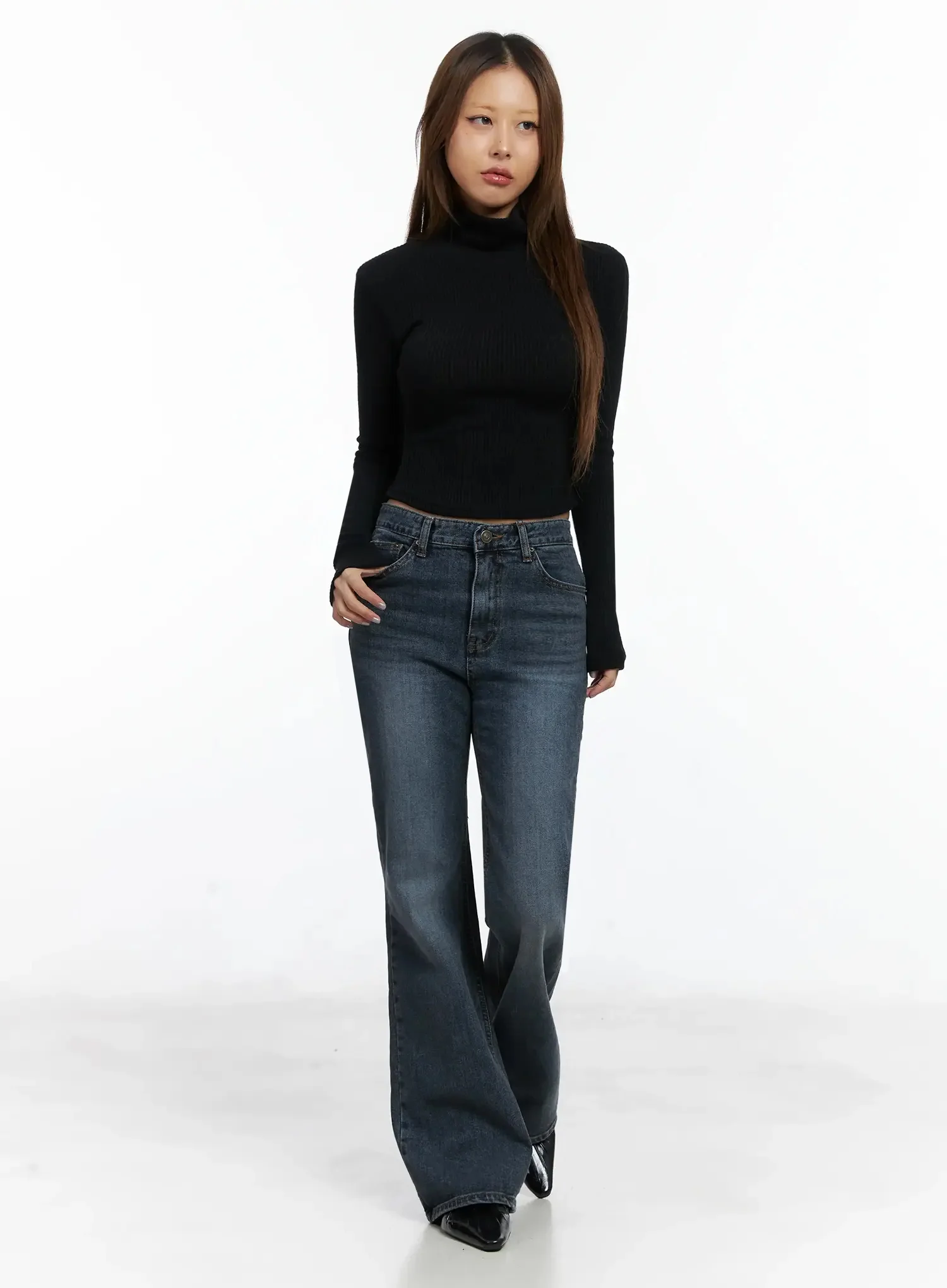 Rara Fleece Flared Jeans ID503 - Image 3