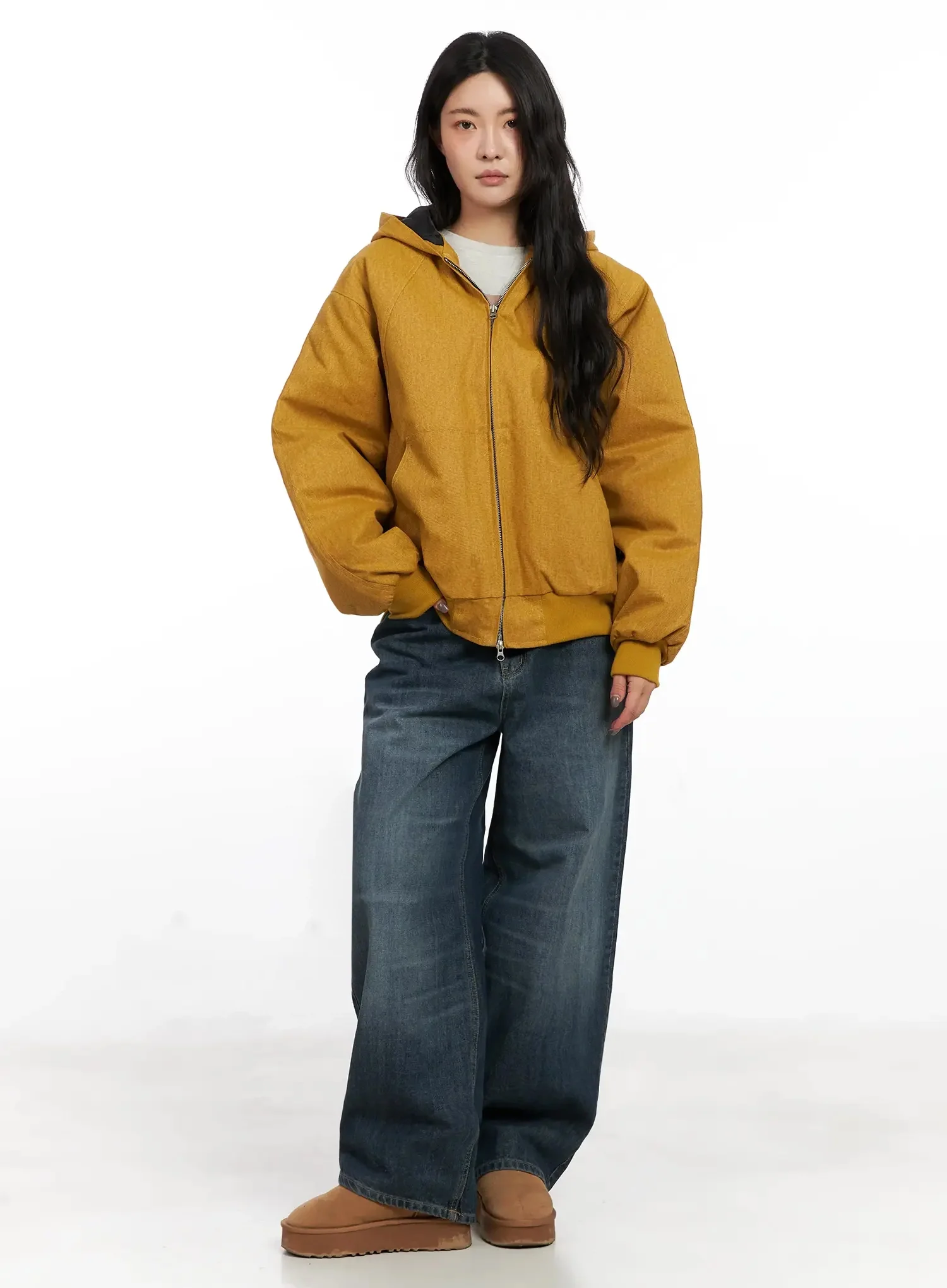 Regina Contrast Stitch Baggy Jeans IN528 - Image 4
