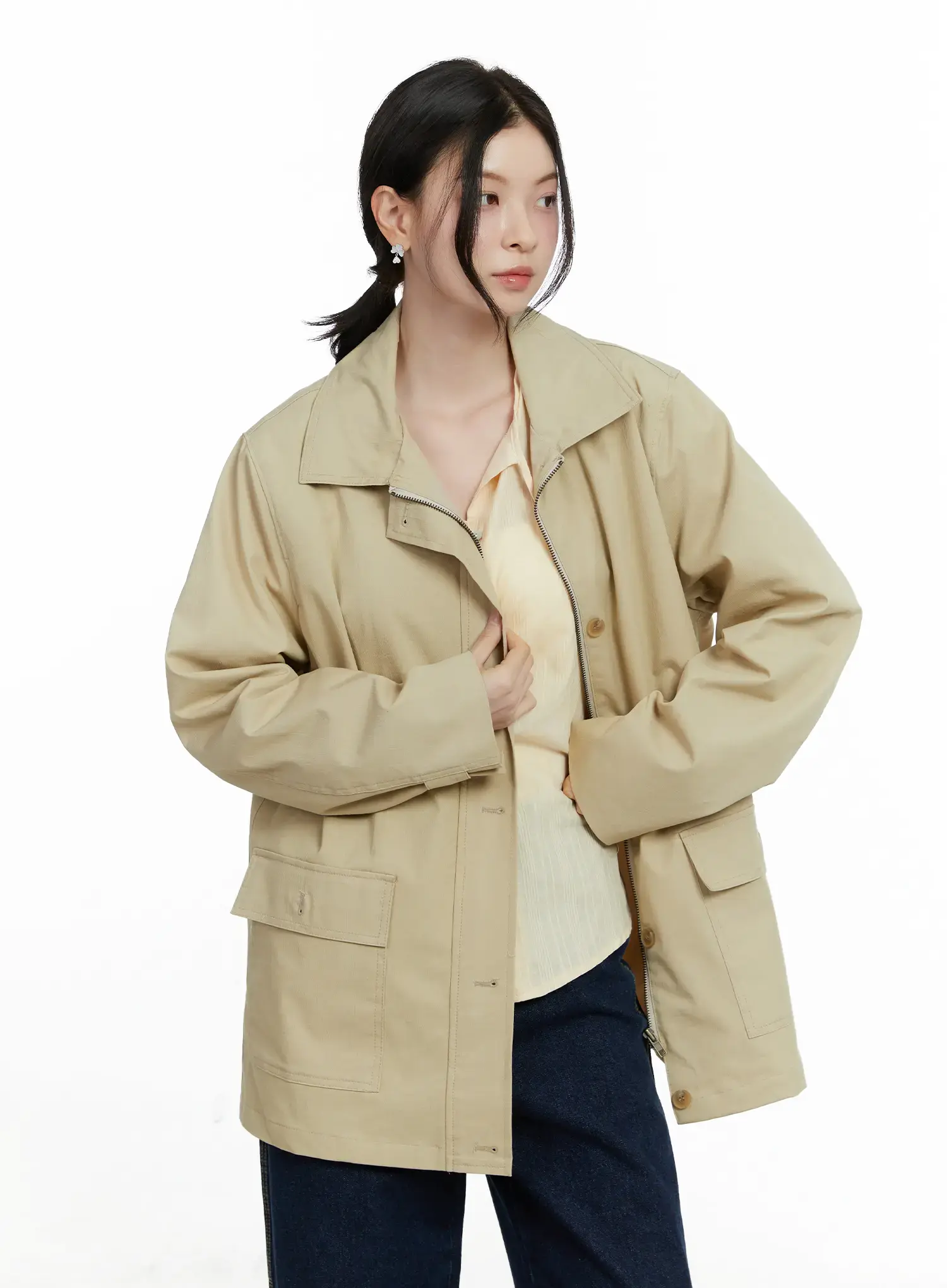 Relaxed Fit Cotton Jacket F502 - Image 2