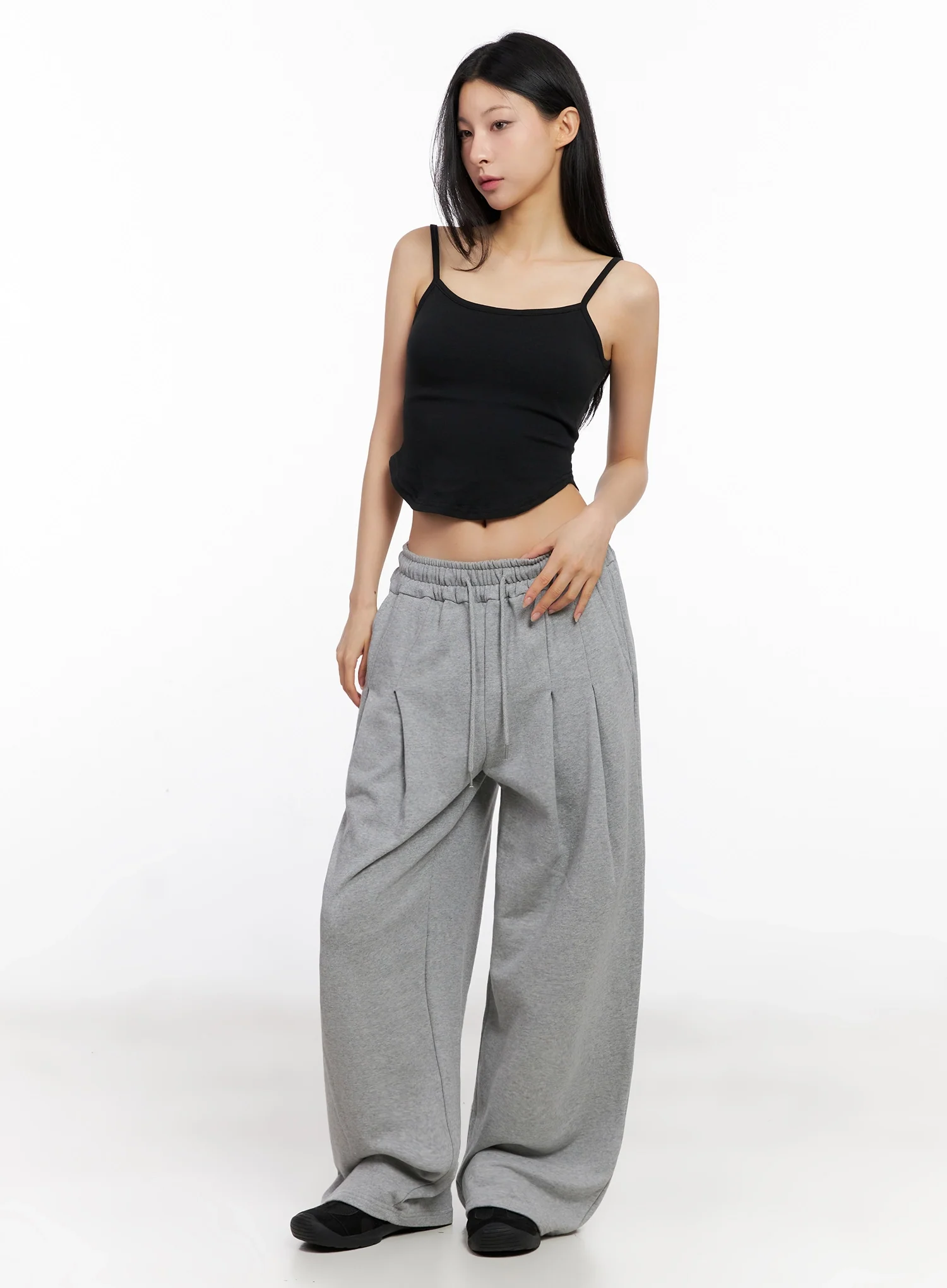Relaxed-Fit Pintuck Sweatpants IG508 - Image 11