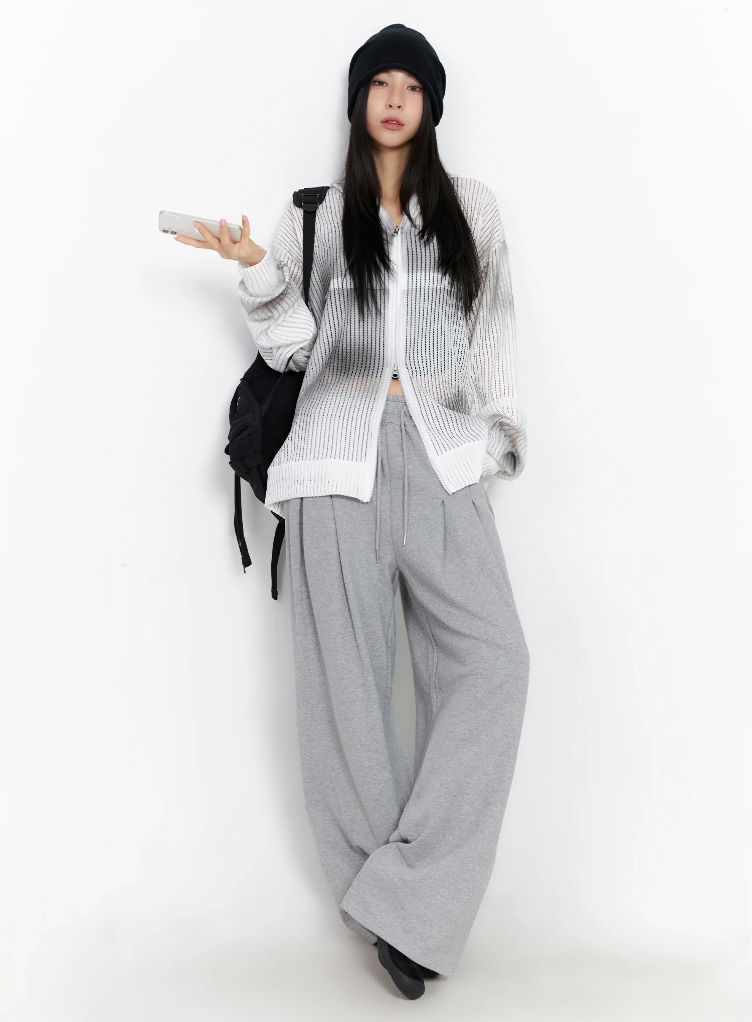 Relaxed-Fit Pintuck Sweatpants IG508 - Image 7
