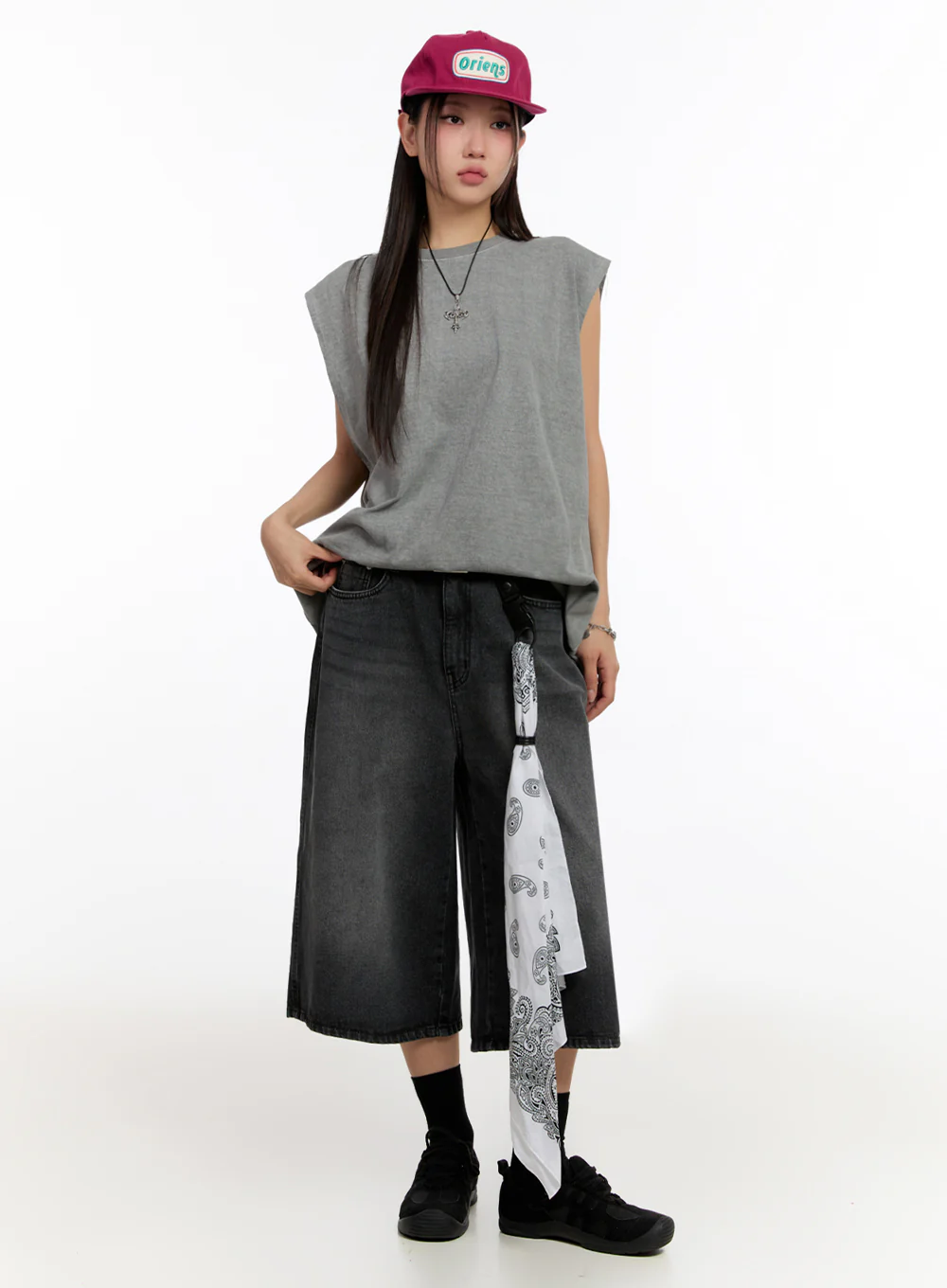 Relaxed-Fit Washed Tank Top IU509 - Image 11