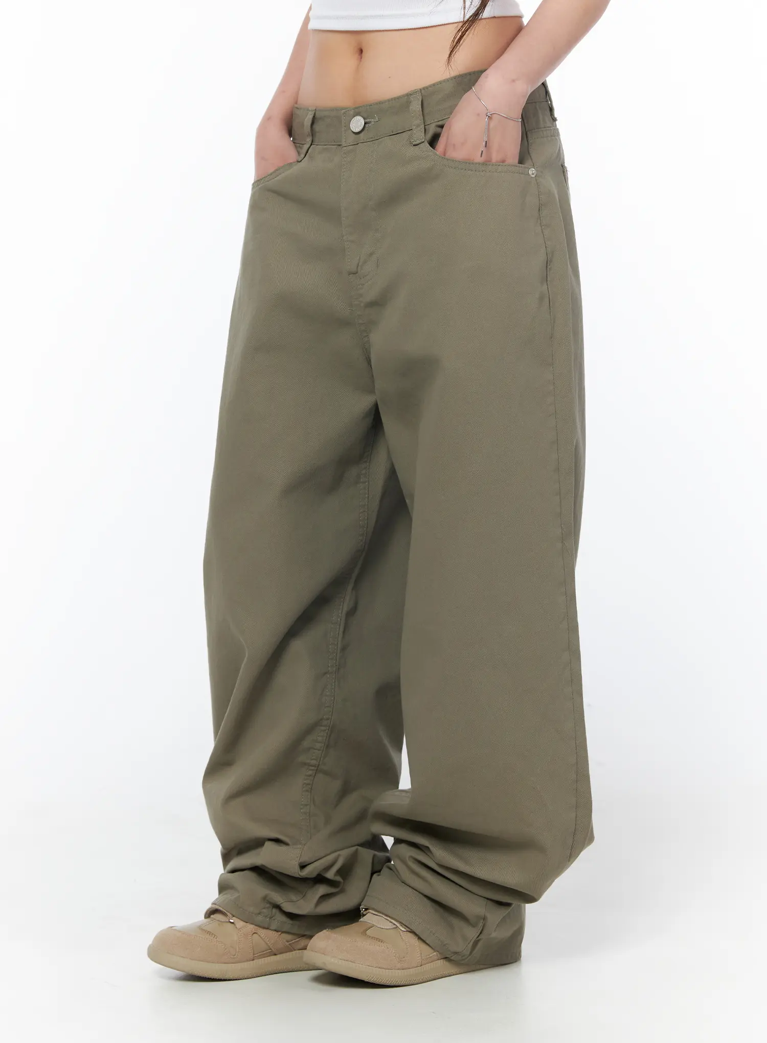 Relaxed-Fit Wide Leg Pants CY529 - Image 3