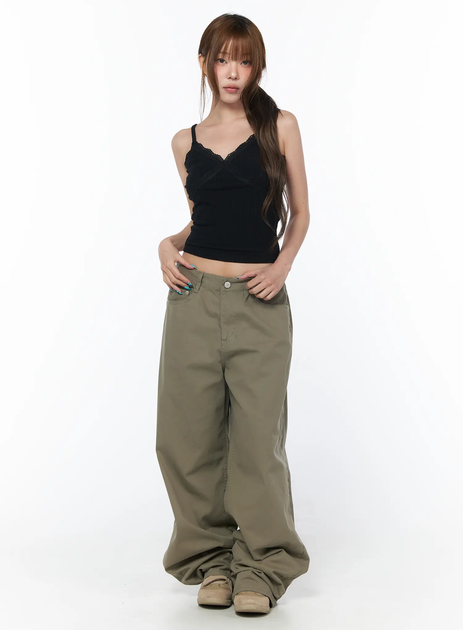 Relaxed-Fit Wide Leg Pants CY529 - Image 5