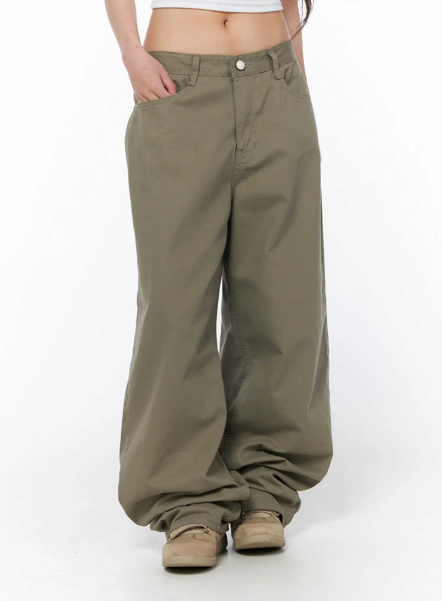Relaxed-Fit Wide Leg Pants CY529 - Image 9