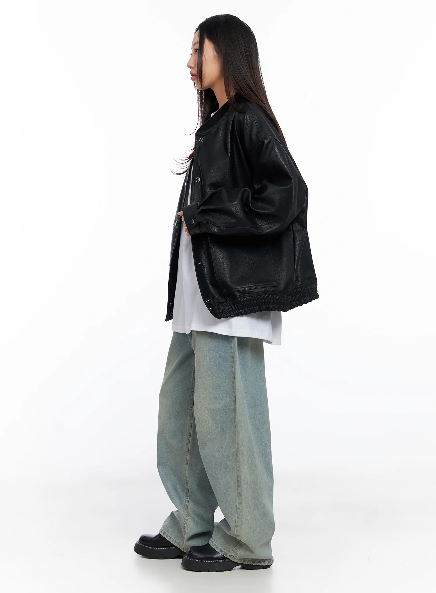 Remi Washed Baggy Jeans CO515 - Image 5
