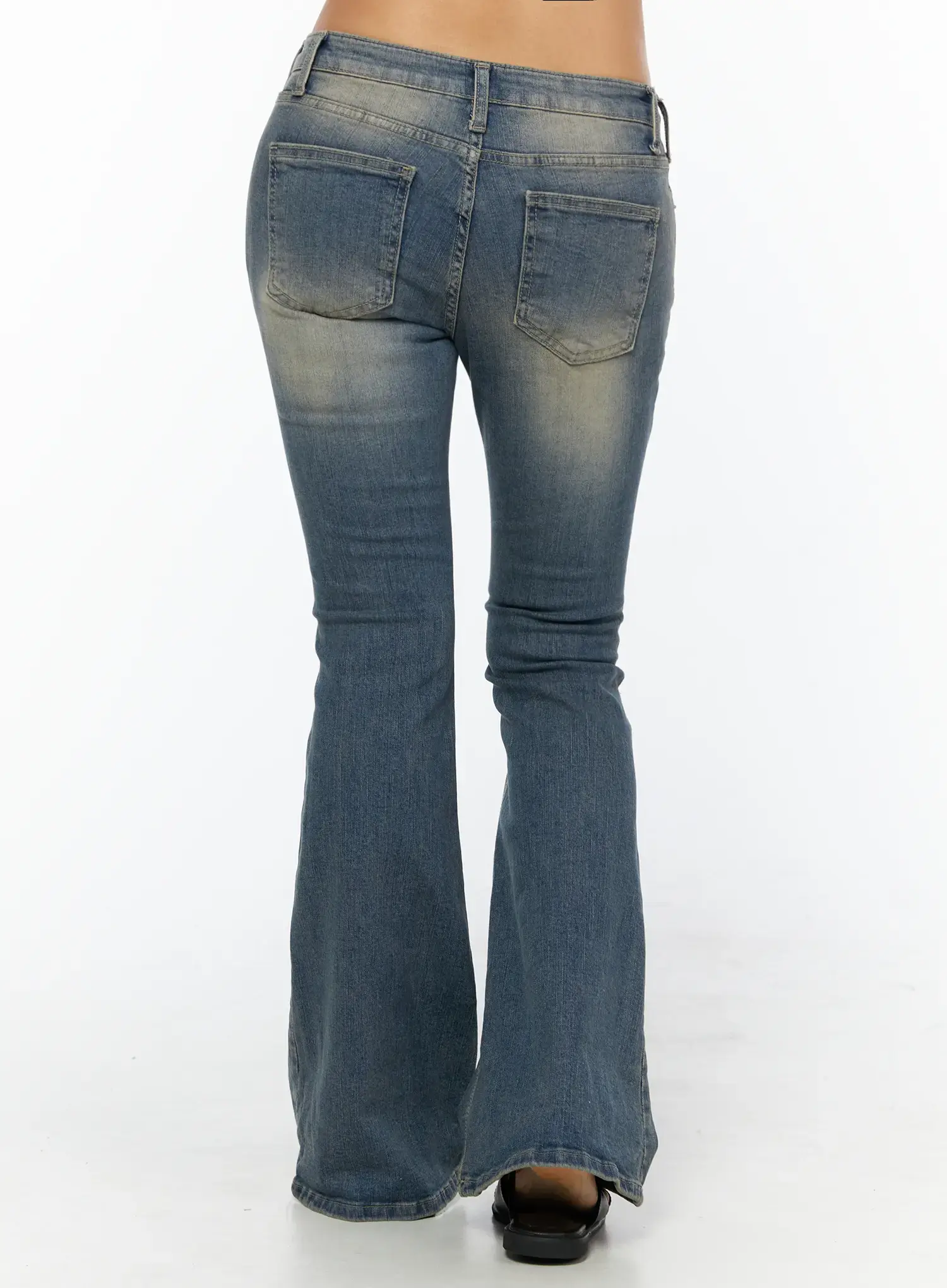 Ren Hip-Pad Vintage Wash Flare Jeans CU517 - Image 6