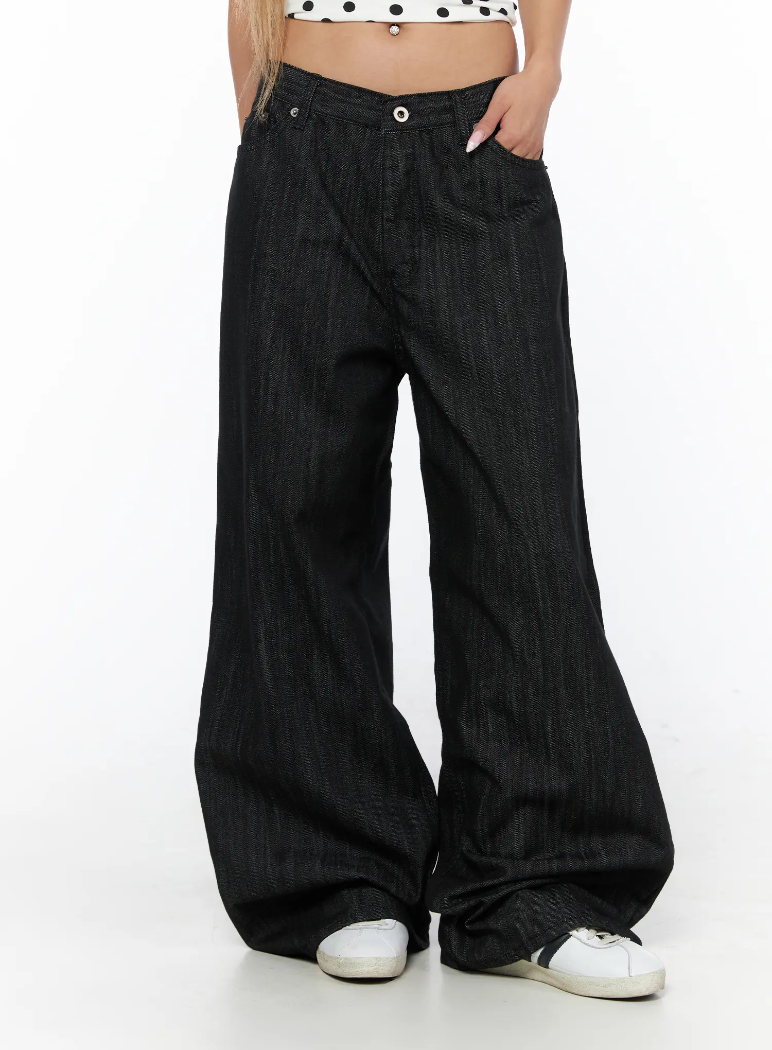 Rene Studded Wide Leg Jeans CU524 - Image 10