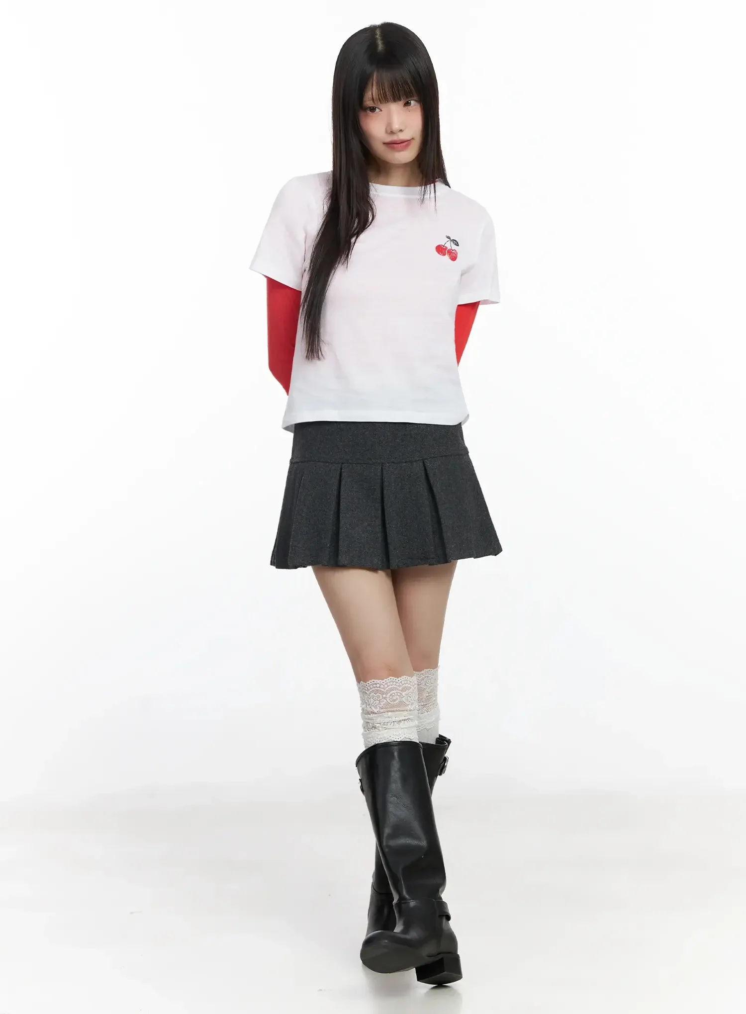 Retro Cherry Semi-Crop Tee F516 - Image 4